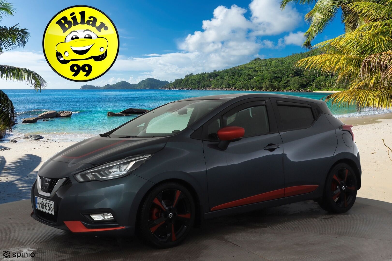 Nissan Micra 2017 dCi 90 S/S Tekna AVM 5M/T Int Pack Orange Ext Pack Ultimate 4 * Webasto / LED / 360 / kaistavahti / Navi / Keyless * - Suomi-auto / Kahdet renkaat aluvanteilla