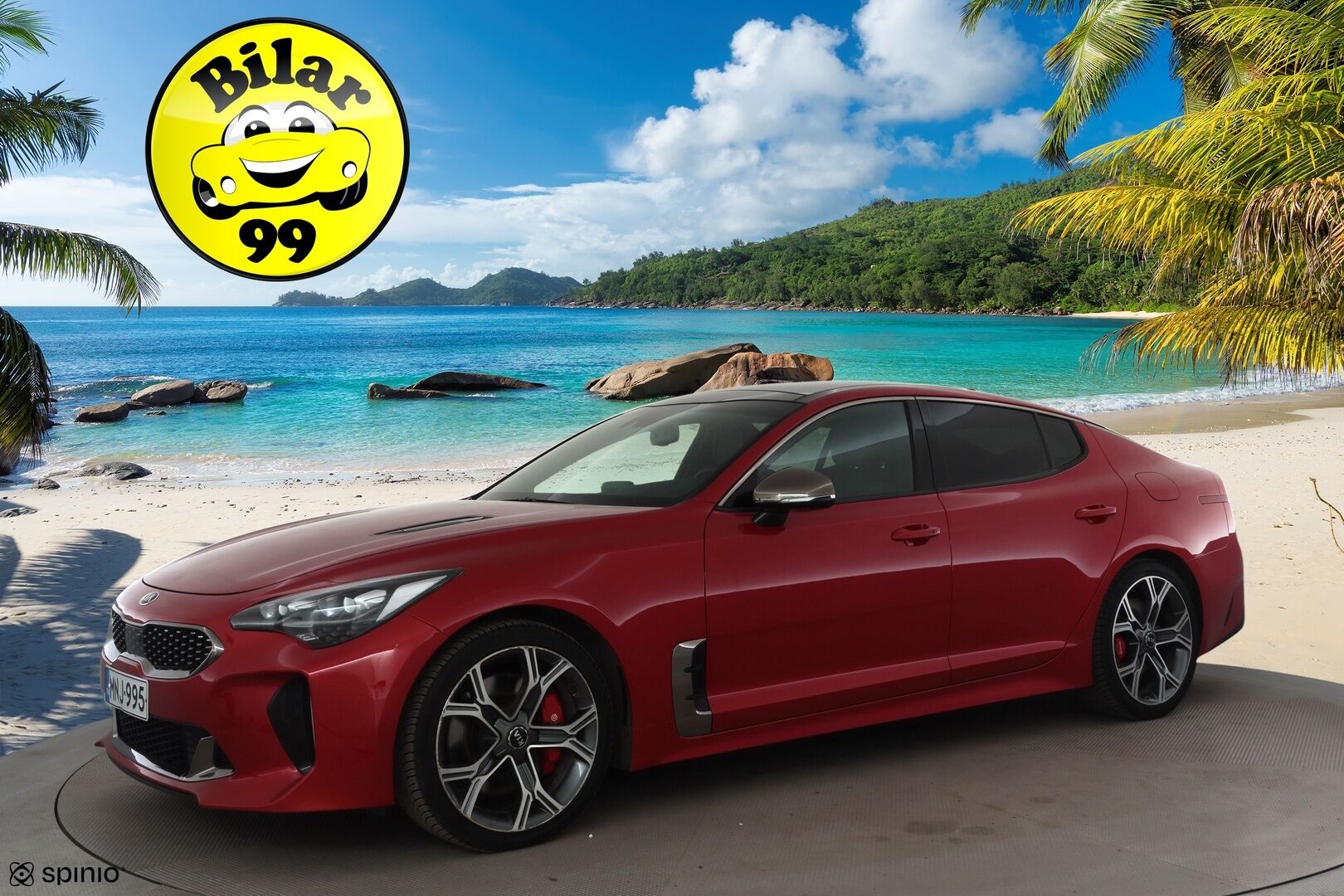 Kia Stinger 2018 3,3 T-GDI AWD GT A/T * ACC / 360° / H&K / Muistipenkki / LED / Navi / Ilmastoidut nahat / Lasikattoluukku / Webasto / HUD * - Suomi-auto / Kahdet renkaat aluvanteilla 