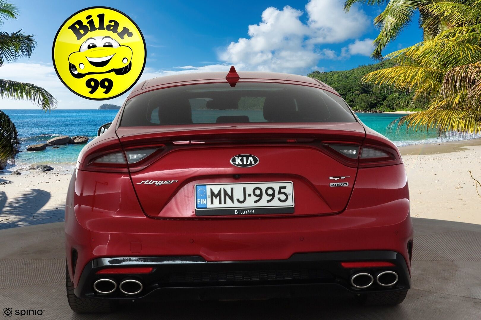 Kia Stinger 2018 3,3 T-GDI AWD GT A/T * ACC / 360° / H&K / Muistipenkki / LED / Navi / Ilmastoidut nahat / Lasikattoluukku / Webasto / HUD * - Suomi-auto / Kahdet renkaat aluvanteilla 
