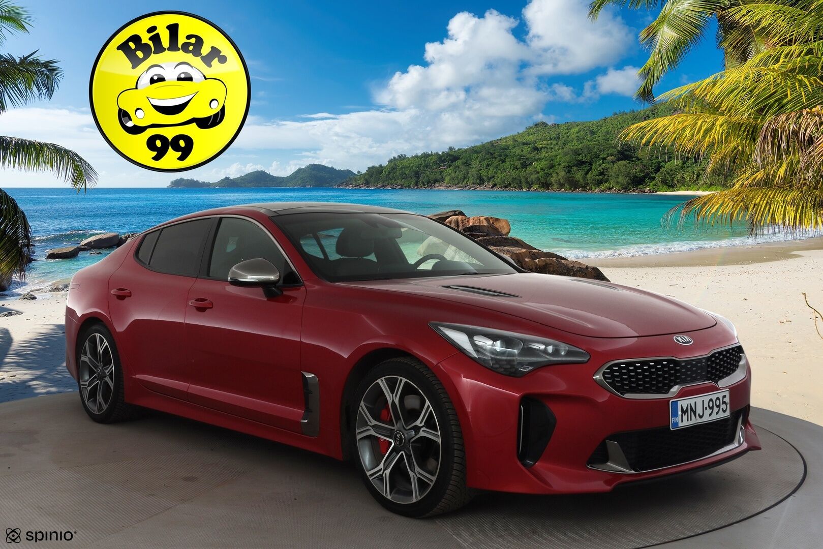 Kia Stinger 2018 3,3 T-GDI AWD GT A/T * ACC / 360° / H&K / Muistipenkki / LED / Navi / Ilmastoidut nahat / Lasikattoluukku / Webasto / HUD * - Suomi-auto / Kahdet renkaat aluvanteilla 