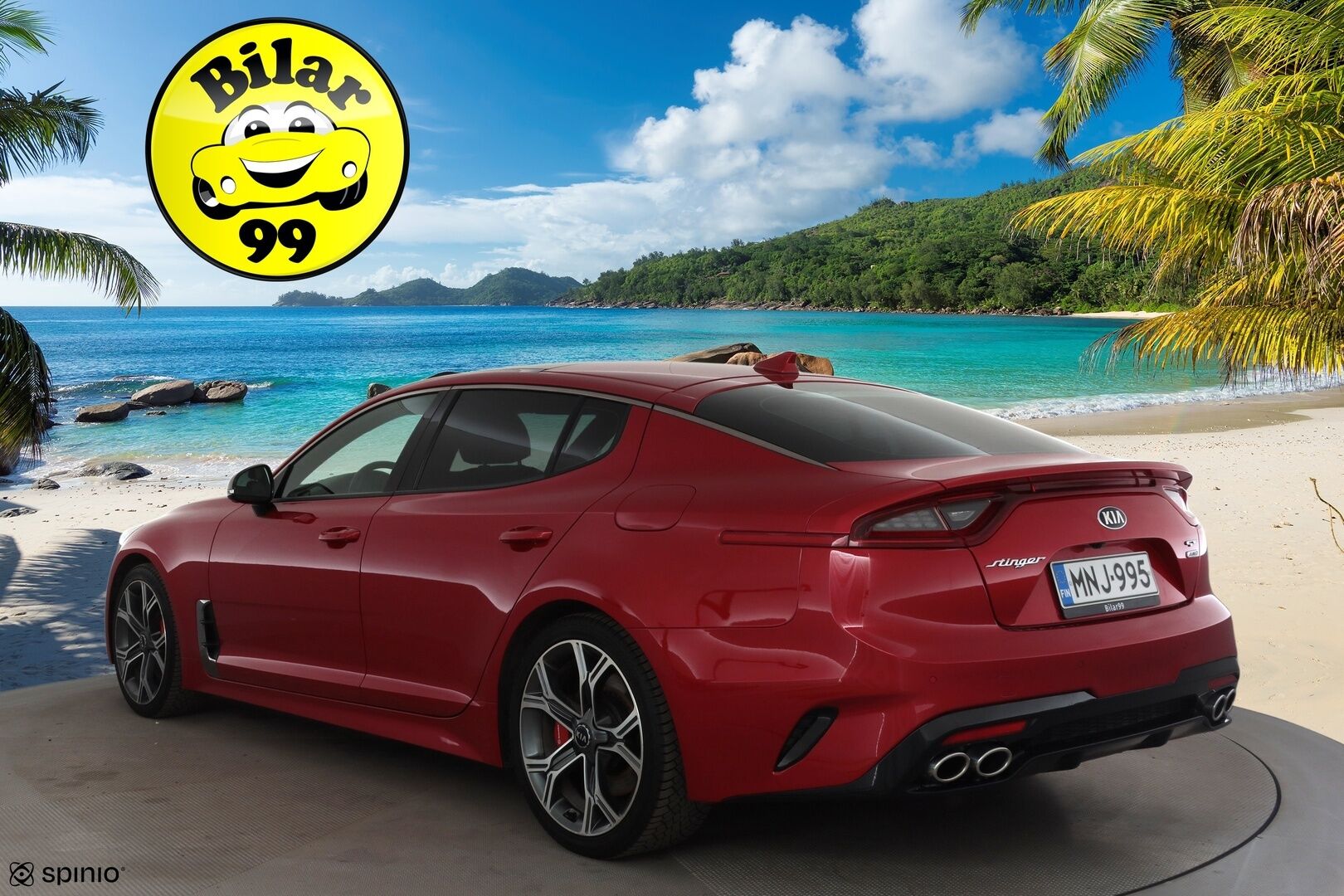 Kia Stinger 2018 3,3 T-GDI AWD GT A/T * ACC / 360° / H&K / Muistipenkki / LED / Navi / Ilmastoidut nahat / Lasikattoluukku / Webasto / HUD * - Suomi-auto / Kahdet renkaat aluvanteilla 
