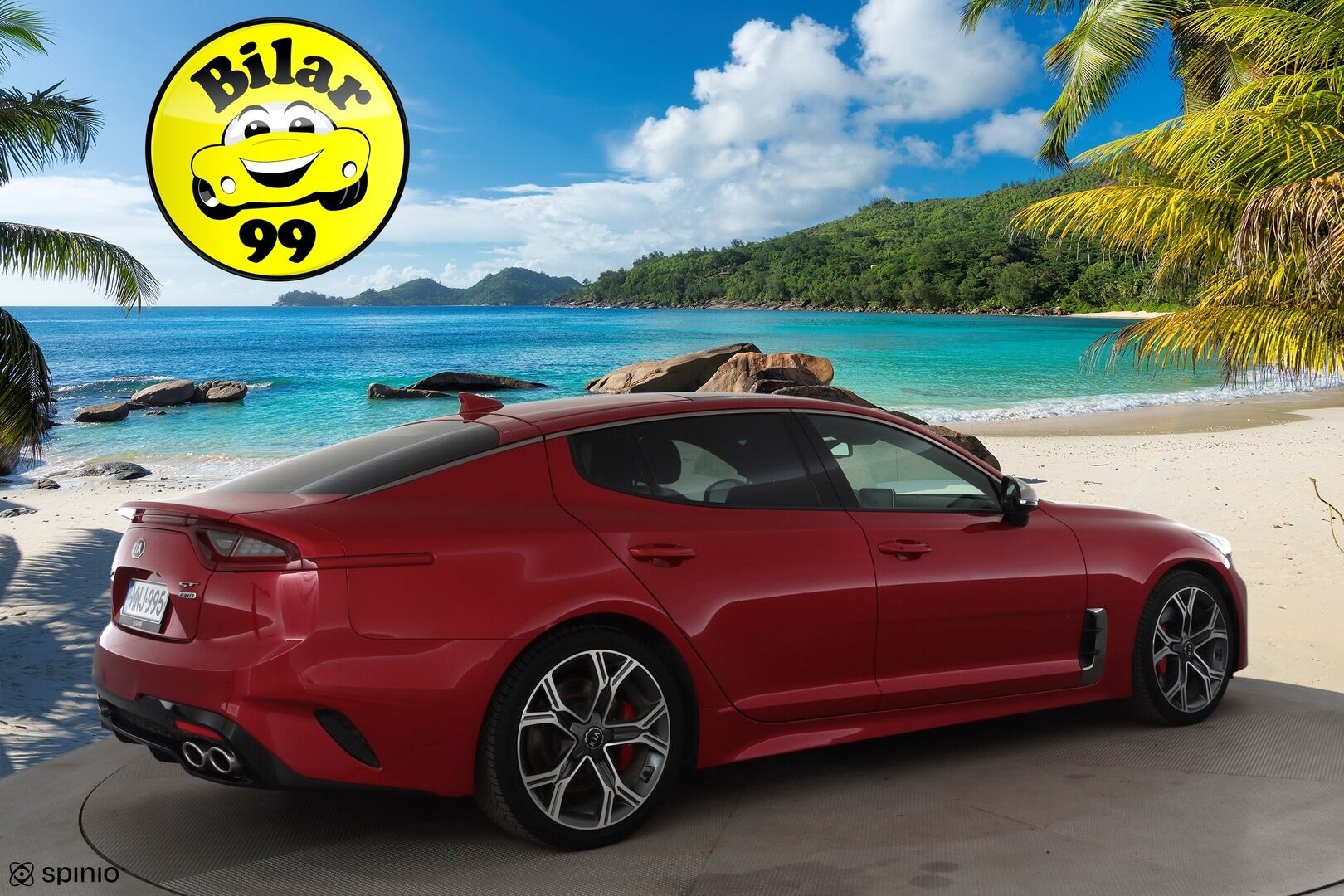 Kia Stinger 2018 3,3 T-GDI AWD GT A/T * ACC / 360° / H&K / Muistipenkki / LED / Navi / Ilmastoidut nahat / Lasikattoluukku / Webasto / HUD * - Suomi-auto / Kahdet renkaat aluvanteilla 