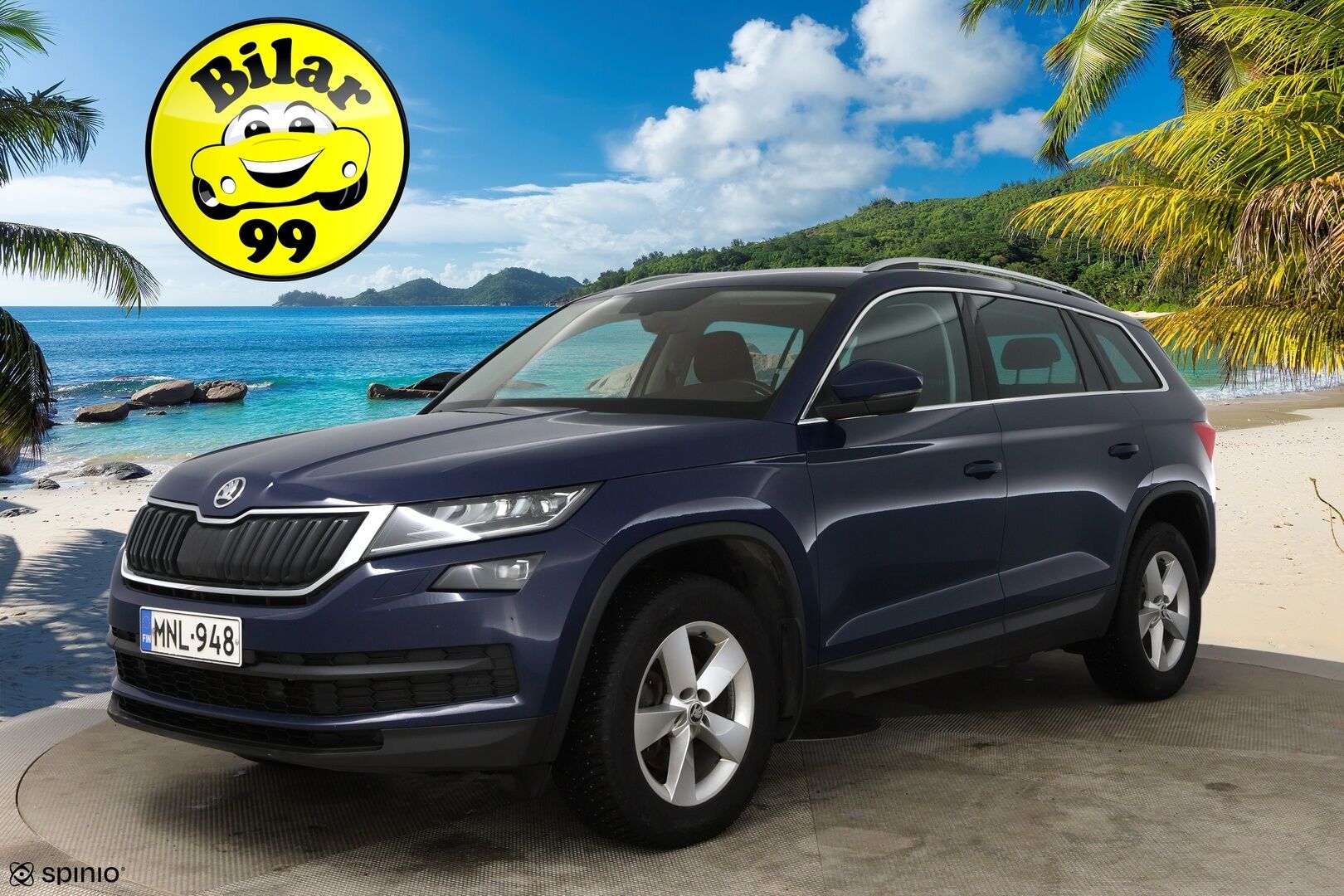 Skoda Kodiaq 2018 2,0 TDI 150 4x4 Ambition DSG Autom. / Adapt. vak. / Webasto / Vetokoukku / P-Kamera / LED / Keyless - Suomi-Auto / Lämmitettävä tuulilasi / Kaukovaloautomatiikka