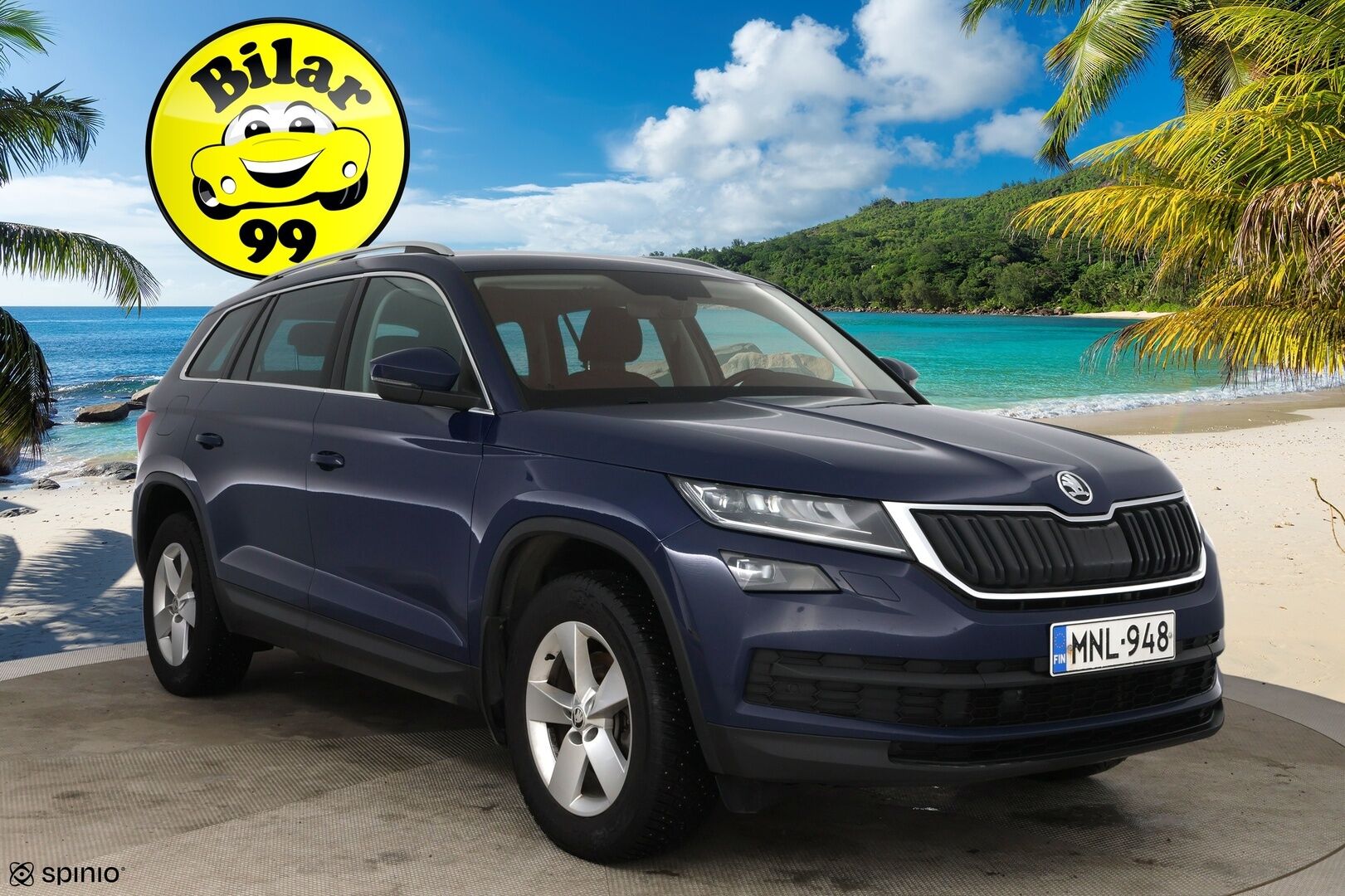 Skoda Kodiaq 2018 2,0 TDI 150 4x4 Ambition DSG Autom. / Adapt. vak. / Webasto / Vetokoukku / P-Kamera / LED / Keyless - Suomi-Auto / Lämmitettävä tuulilasi / Kaukovaloautomatiikka
