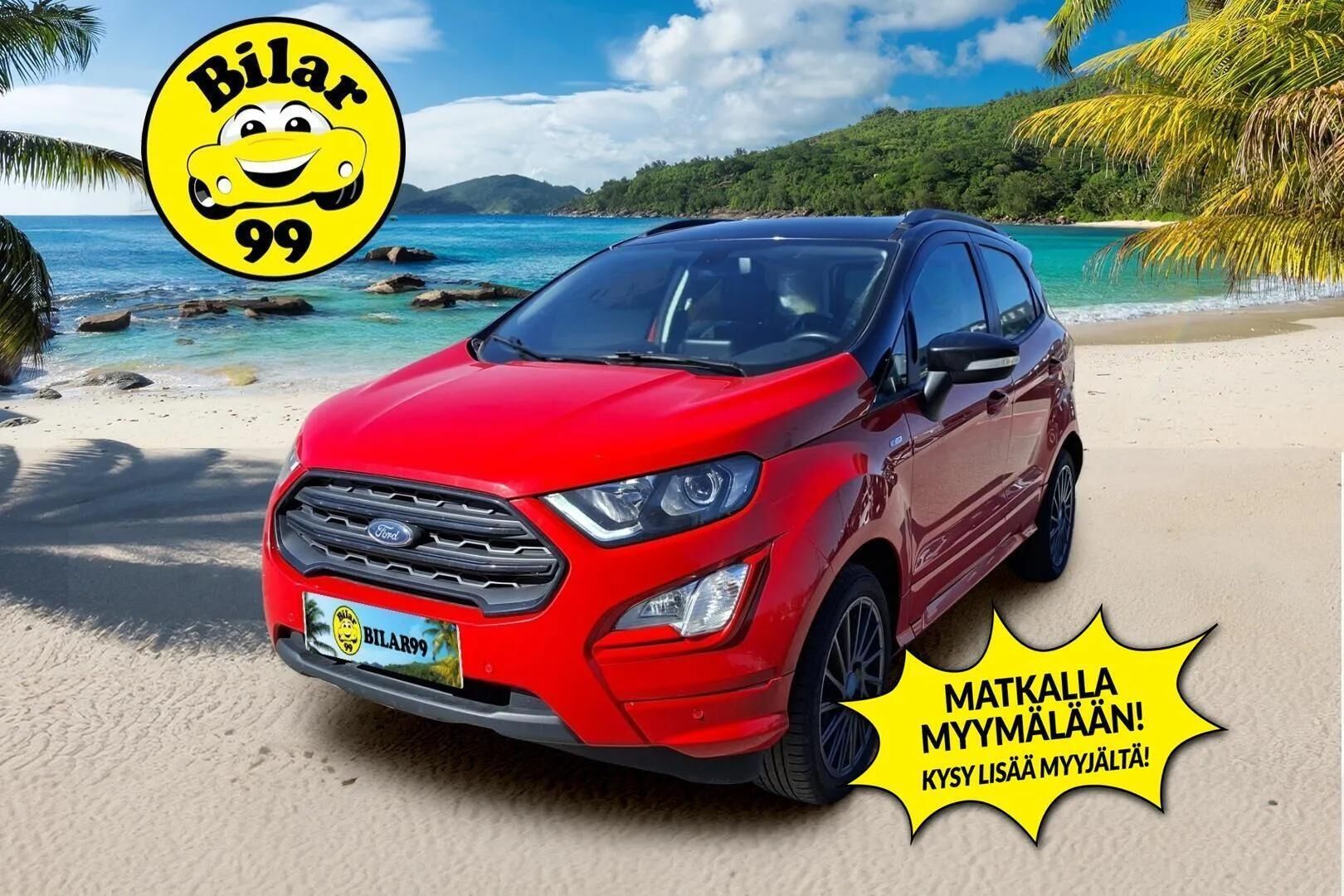 Ford Ecosport 2019 1,0 EcoBoost 125hv A6 ST-Line 5-ovinen * Nahka-Alcantara / Lämpölasi / Lohko&Sisäpistoke / Vakkari / Peruutustutkat - 2OM Suomiauto / Jakopää juuri tehty! - HULLUT AVAJAISHULINAT KORKOTARJOUS 3,29 %
