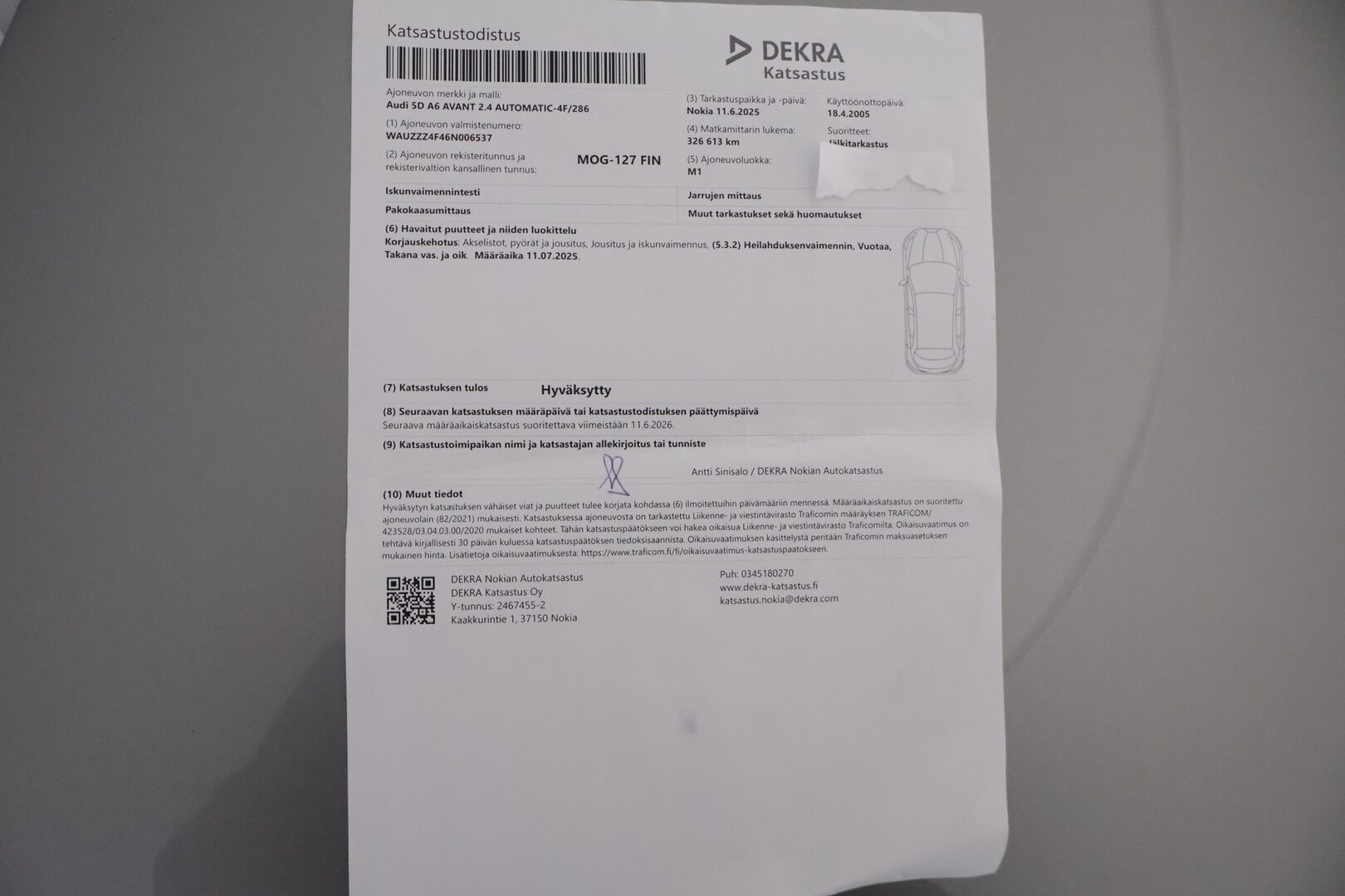 Audi A6 2005 *YritysOutlet - Myydään vain yrityksille*