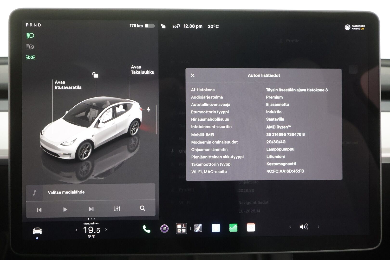 Tesla Model Y 2023 Long Range - | ACC | ILP | Koukku | Valkoiset nahat | Ryzen | Premium Audio | Lasikatto | Muistipenkki | P.kamera ja tutkat | 1-om suomiauto | 2x alut |
