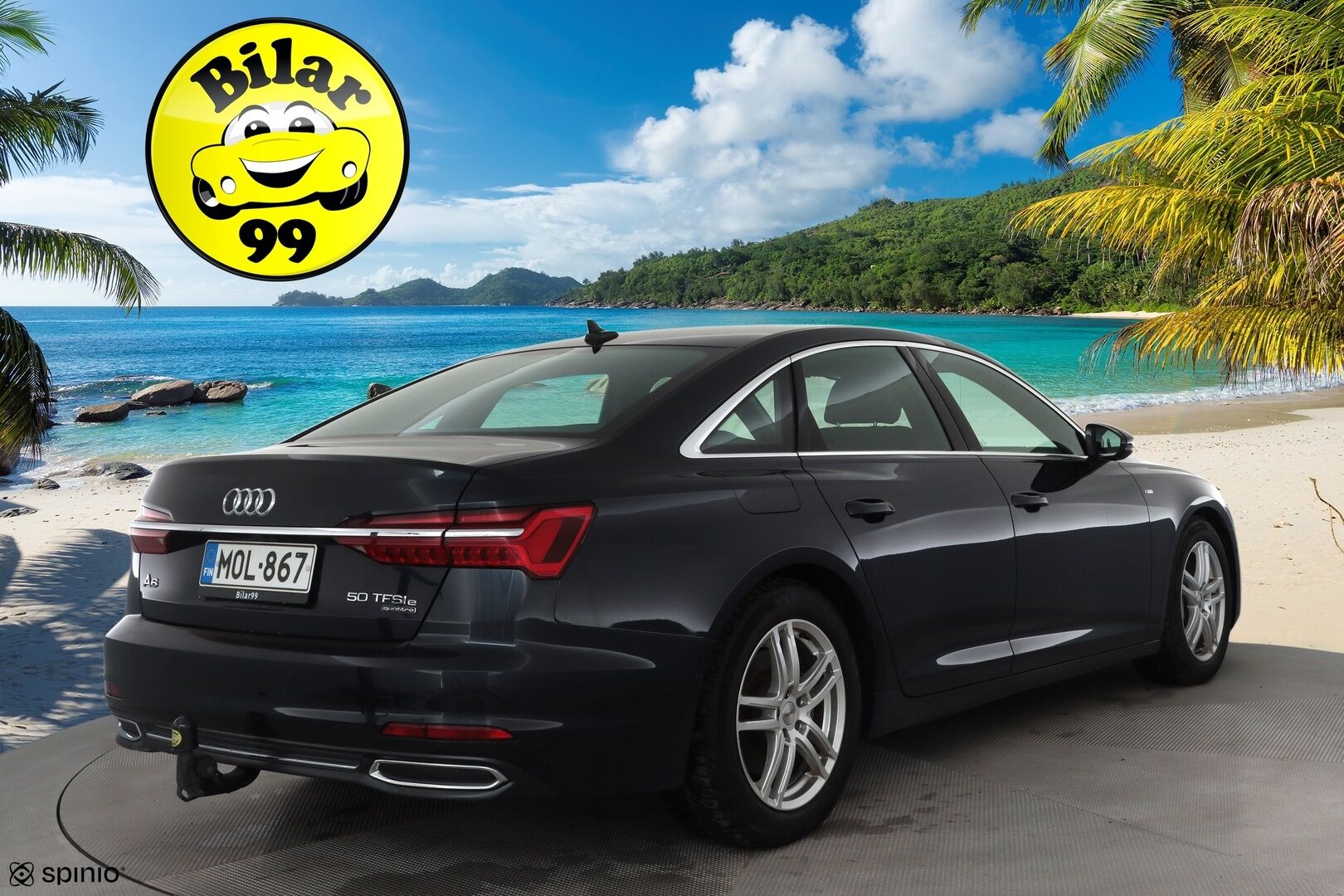Audi A6 2023 Business Sport 50 TFSI e quattro S-Line * Vakkari / P.kamera / Matrix LED / Navi / Sporttipenkit / Koukku * - 1.Om Suomi-auto / Kahdet renkaat aluvanteilla / Merkkihuollettu - Osta nyt, maksa vasta ensi vuonna