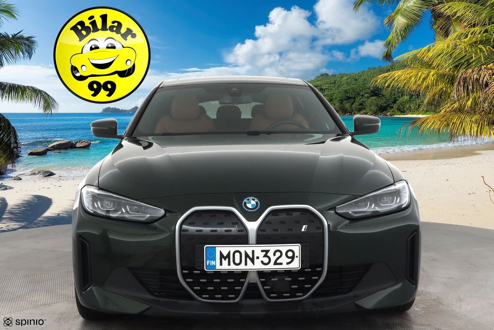 BMW i4 2023 eDrive40 * ACC / P.kamera / Hifi / Koukku / Lasikattoluukku / Comfort Access / Ruskeat nahat / Navi * - 1.Om Suomi-auto / Akku kuntotarkastettu SoH95,2% / Kahdet renkaat aluvanteilla / Merkkihuollettu