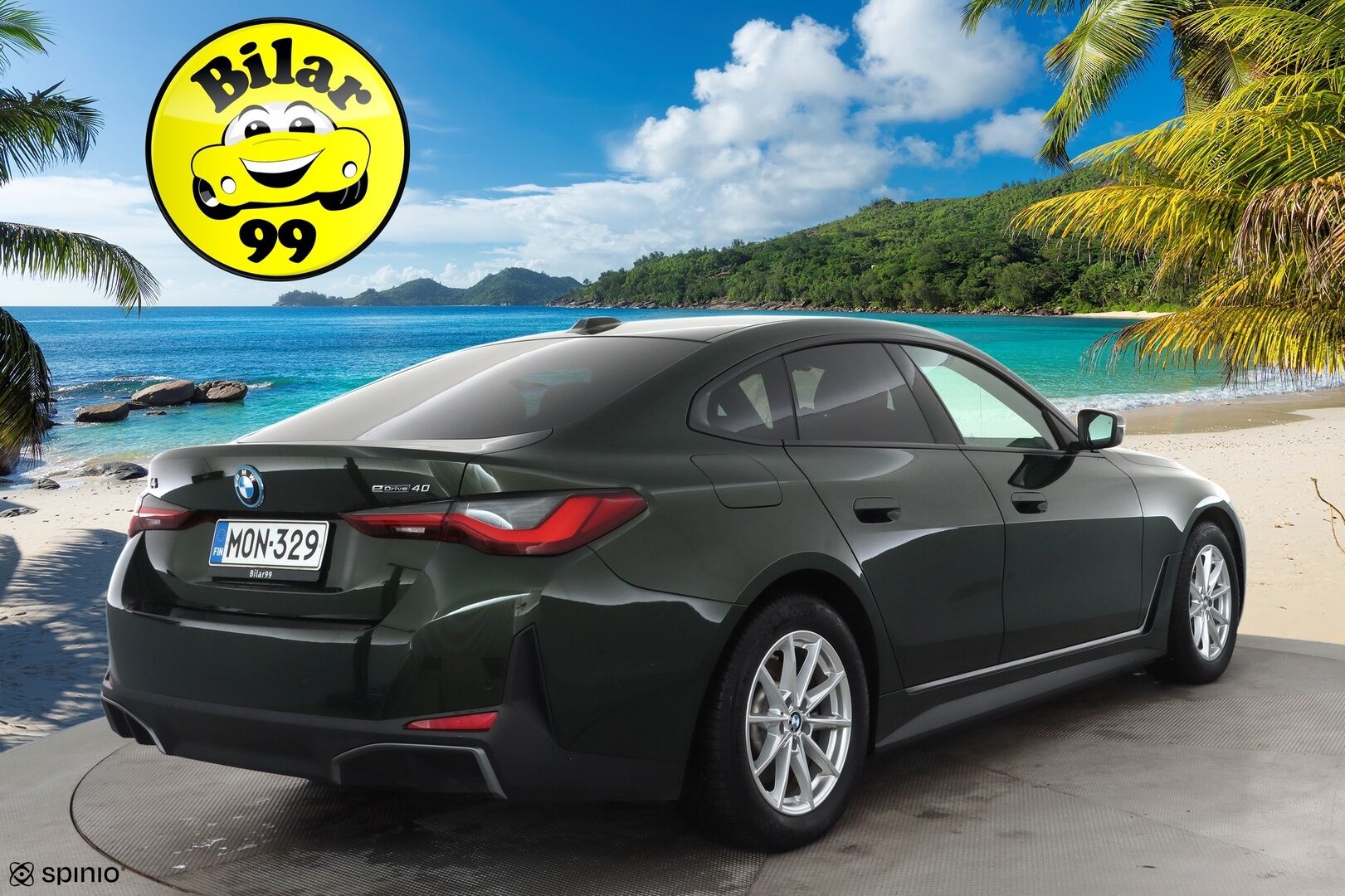 BMW i4 2023 eDrive40 * ACC / P.kamera / Hifi / Koukku / Lasikattoluukku / Comfort Access / Ruskeat nahat / Navi * - 1.Om Suomi-auto / Akku kuntotarkastettu SoH95,2% / Kahdet renkaat aluvanteilla / Merkkihuollettu - HULLUT AVAJAISHULINAT KORKOTARJOUS 3,29 %