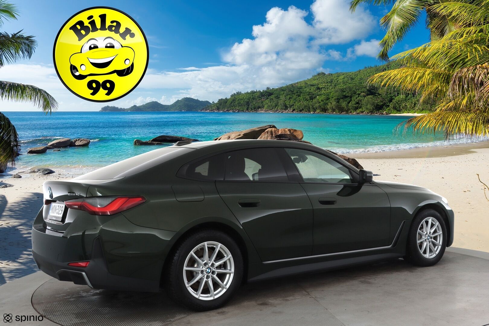 BMW i4 2023 eDrive40 * ACC / P.kamera / Hifi / Koukku / Lasikattoluukku / Comfort Access / Ruskeat nahat / Navi * - 1.Om Suomi-auto / Akku kuntotarkastettu SoH95,2% / Kahdet renkaat aluvanteilla / Merkkihuollettu - HULLUT AVAJAISHULINAT KORKOTARJOUS 3,29 %