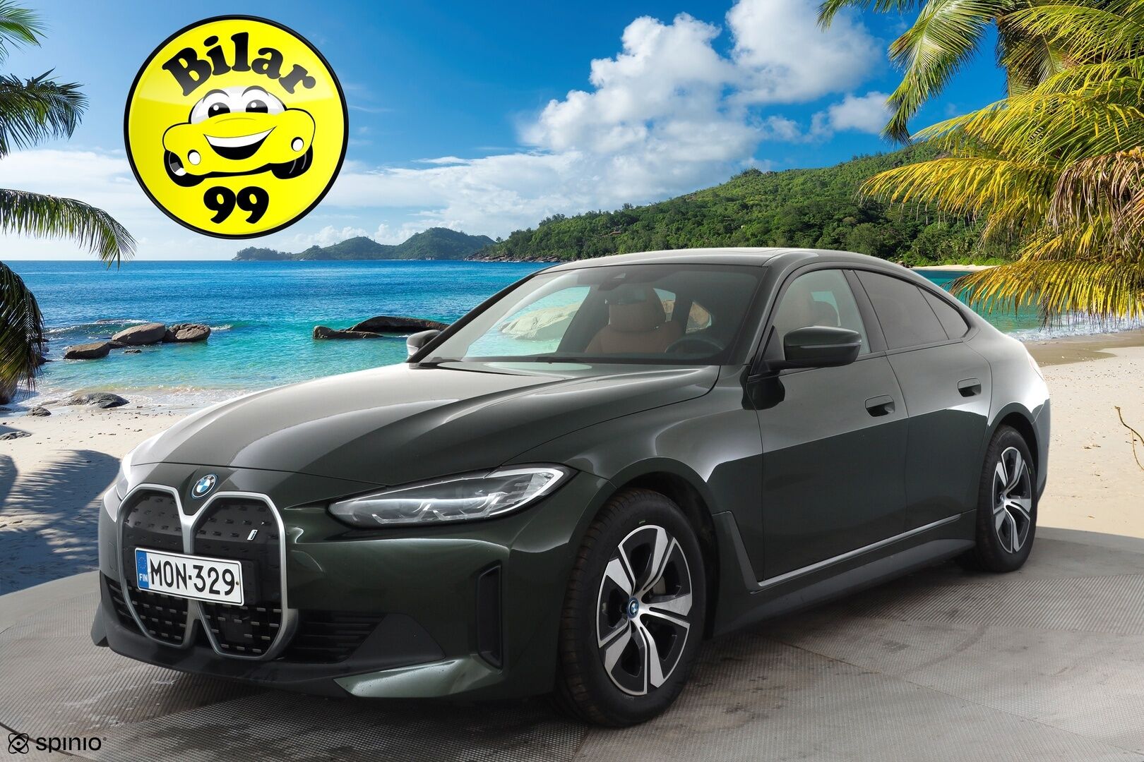 BMW i4 2023 eDrive40 * ACC / P.kamera / Hifi / Koukku / Lasikattoluukku / Comfort Access / Ruskeat nahat / Navi * - 1.Om Suomi-auto / Akku kuntotarkastettu SoH95,2% / Kahdet renkaat aluvanteilla / Merkkihuollettu - HULLUT AVAJAISHULINAT KORKOTARJOUS 3,29 %