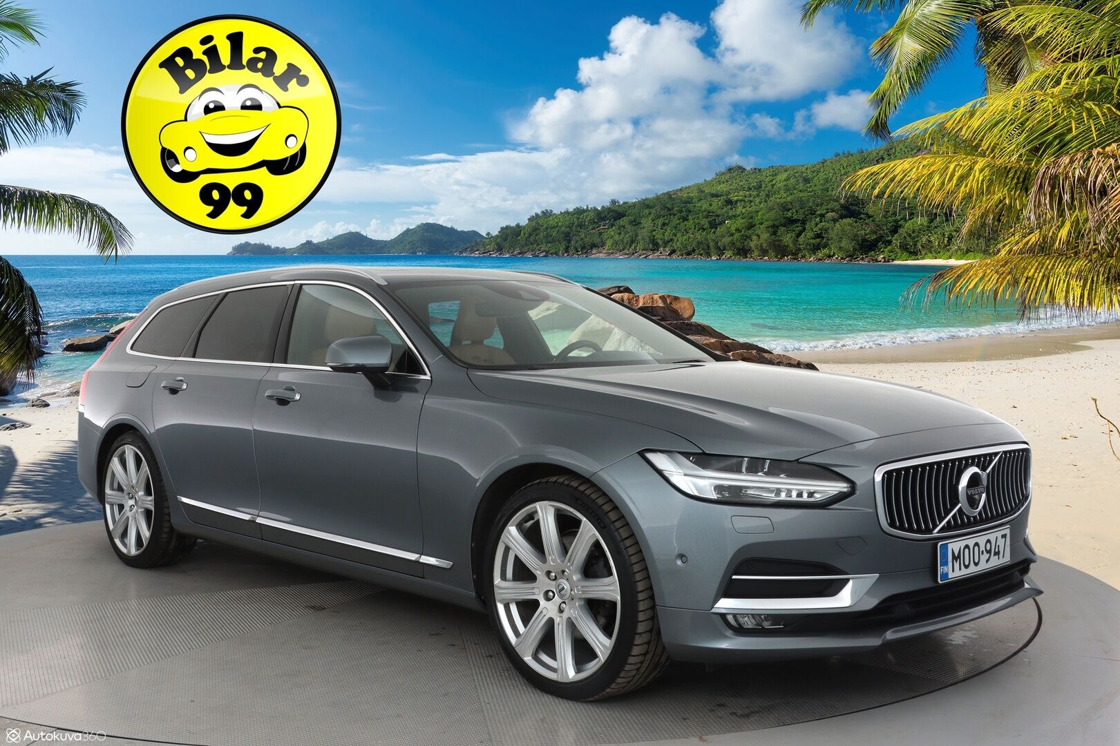 Volvo V90 2017 D5 AWD Inscription aut **HUD / Panorama / 360° Kamera / Adapt.Vakkari / Sporttipenkit Muistilla / Full-LED** - 3,99 % KORKOTARJOUS TÄHÄN AUTOON - Bowers&Wilkins / Digimittaristo / Navi / Kaistavahti / KeylessGO / 2x Renkaat