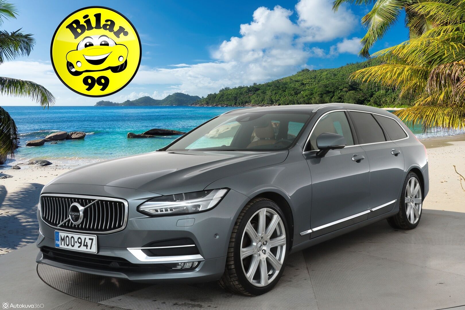 Volvo V90 2017 D5 AWD Inscription aut **HUD / Panorama / 360° Kamera / Adapt.Vakkari / Sporttipenkit Muistilla / Full-LED** - 3,99 % KORKOTARJOUS TÄHÄN AUTOON - Bowers&Wilkins / Digimittaristo / Navi / Kaistavahti / KeylessGO / 2x Renkaat