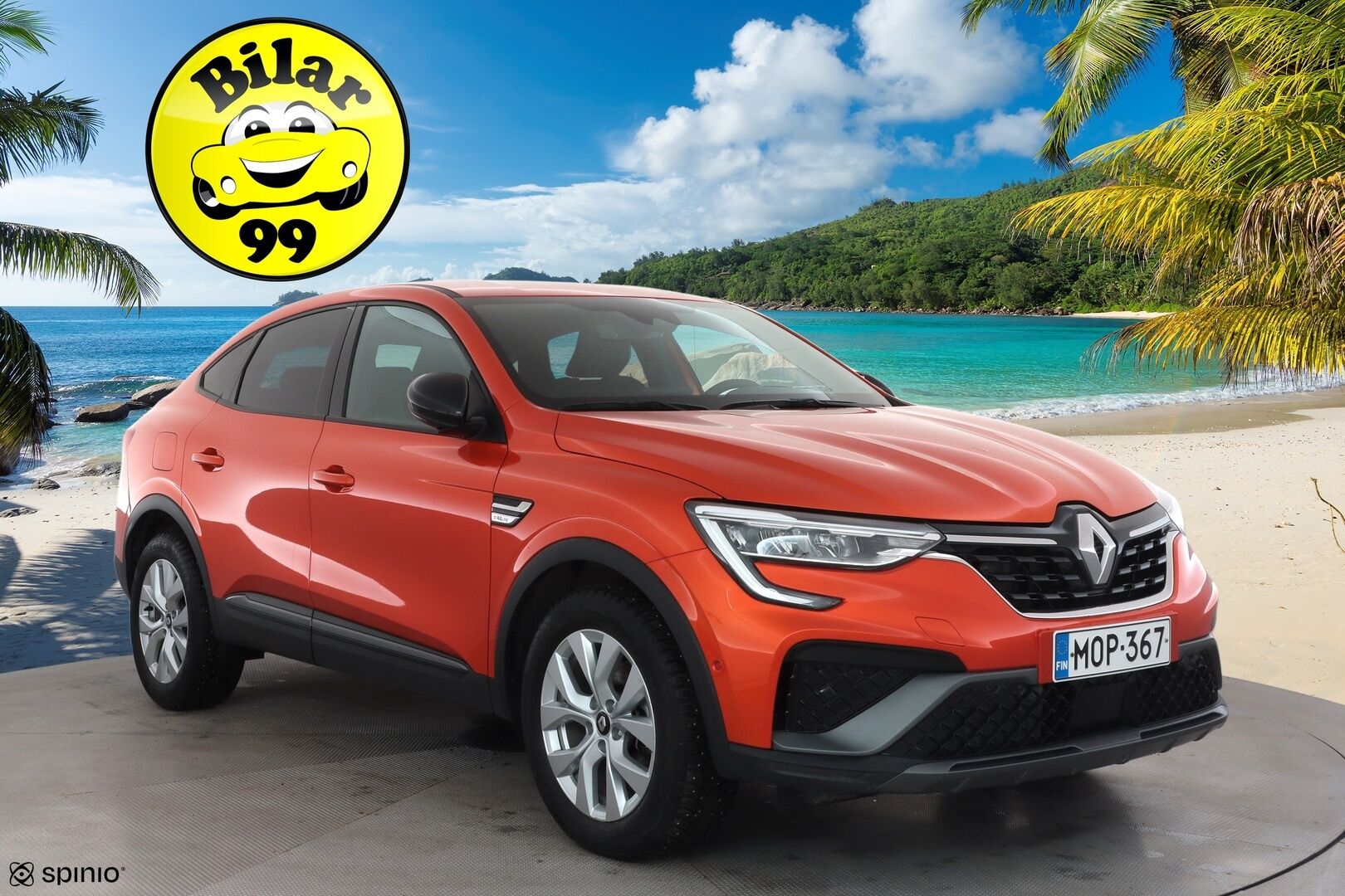 Renault Arkana 2023 E-TECH 145 Hybrid R.S. Line * ACC / Nahkasisusta / LED / P.Kamera / Sähköpenkit / Navi / Kaistavahti / Keyless * - Suomi-auto / Kahdet renkaat aluvanteilla - HULLUT AVAJAISHULINAT KORKOTARJOUS 3,29 %