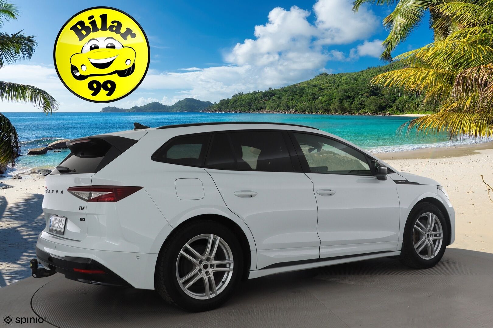 Skoda Enyaq 2023 80 SportLine iV * Canton / ACC / ILP / Matrix-LED / Koukku / P.Kamera / Muistipenkki / Navi / Keyless * - 1-om Suomi-auto / Akku kuntotarkastettu SoH 93% / 2x Latauskaapelit / Kahdet renkaat