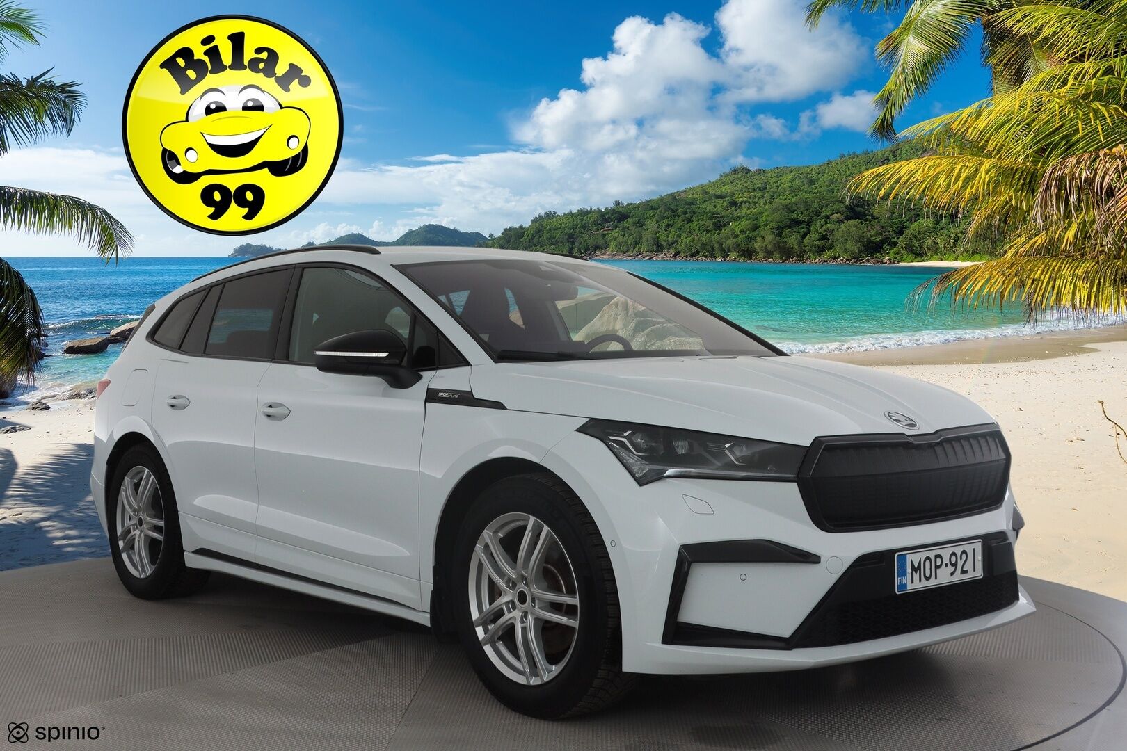 Skoda Enyaq 2023 80 SportLine iV * Canton / ACC / ILP / Matrix-LED / Koukku / P.Kamera / Muistipenkki / Navi / Keyless * - 1-om Suomi-auto / Akku kuntotarkastettu SoH 93% / 2x Latauskaapelit / Kahdet renkaat