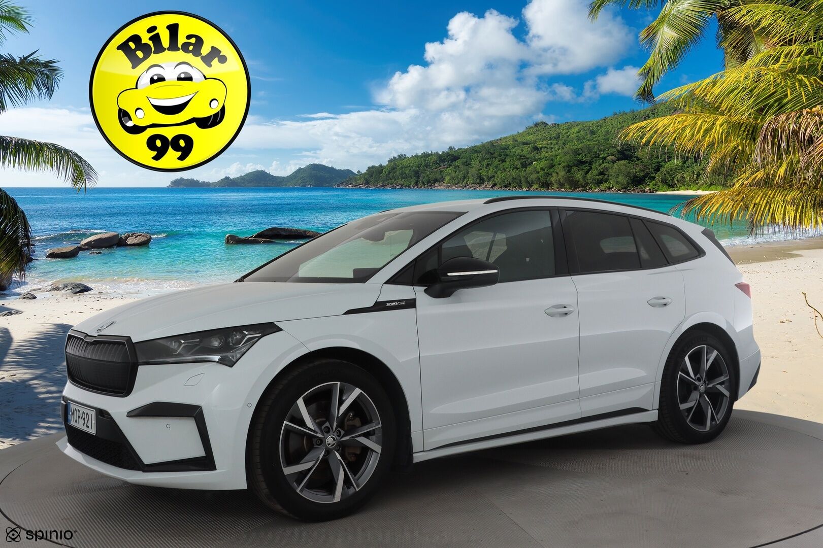 Skoda Enyaq 2023 80 SportLine iV * Canton / ACC / ILP / Matrix-LED / Koukku / P.Kamera / Muistipenkki / Navi / Keyless * - 1-om Suomi-auto / Akku kuntotarkastettu SoH 93% / 2x Latauskaapelit / Kahdet renkaat