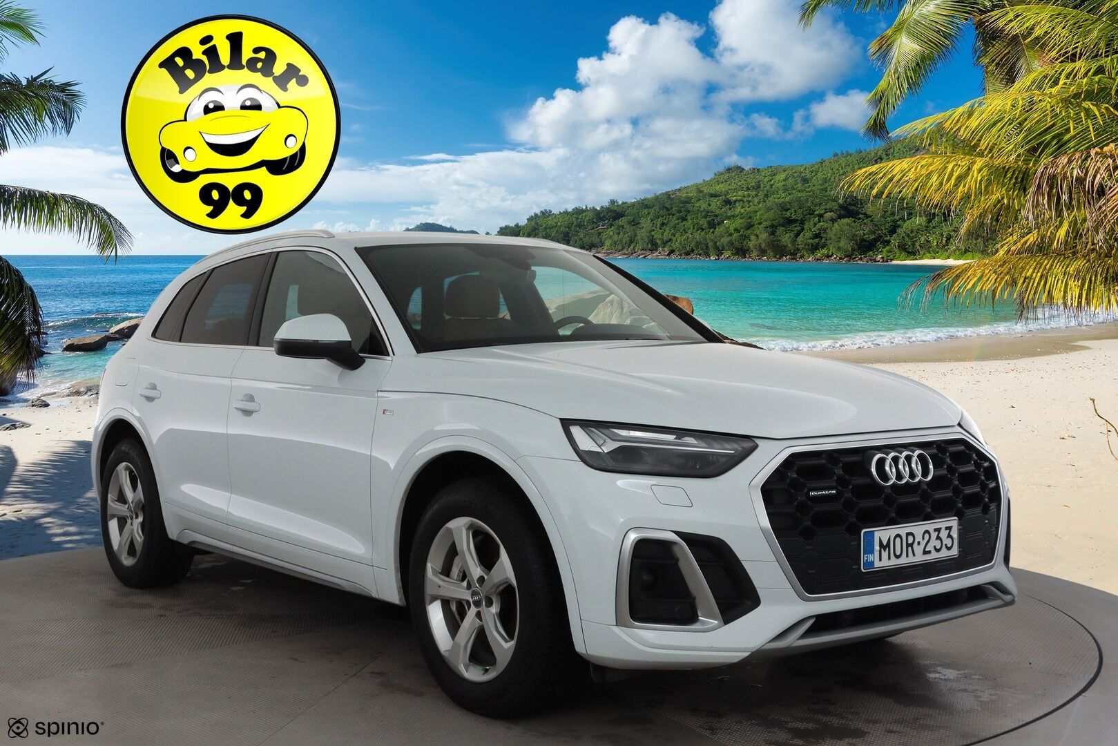 Audi Q5 2023 S line 55 TFSI e 270 kW quattro S tronic Electrified Edition * Koukku / ACC / Matrix-LED / P.Kamera / Sportnahat * - Ilma-alusta / Keyless / 1-om Suomi-auto / Kahdet renkaat / Merkkihuollot - HULLUT BLACKWEEK JATKOT - KORKOTARJOUS 2,49%