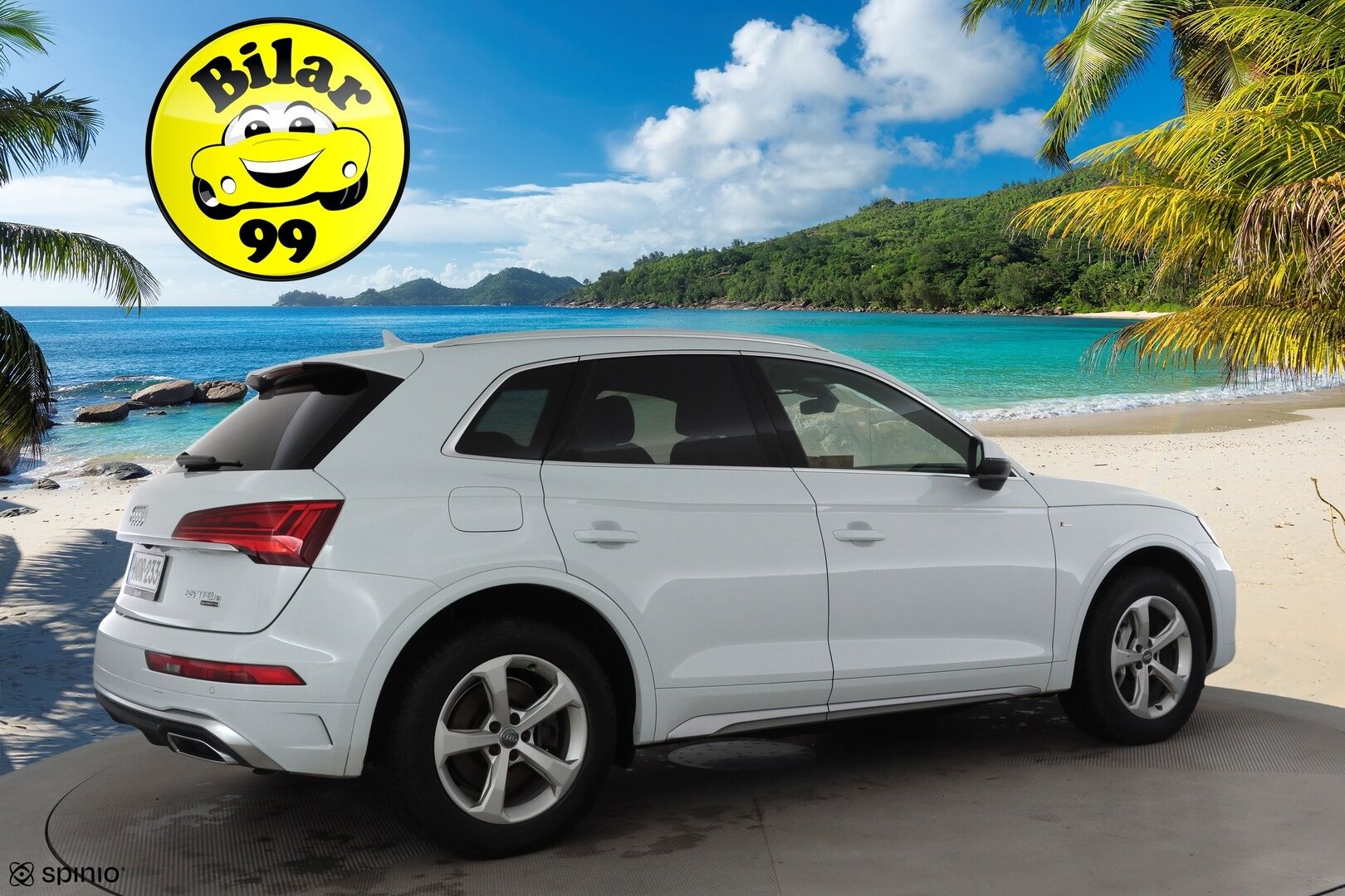 Audi Q5 2023 S line 55 TFSI e 270 kW quattro S tronic Electrified Edition *Koukku / ACC / Matrix-LED / Kamera /  Ilma-alusta / Keyless / Sportnahat * - SOH 98.6% / 1-om Suomi-auto / Kahdet renkaat + vanteet / Merkkihuollot / Huollettu 150tkm