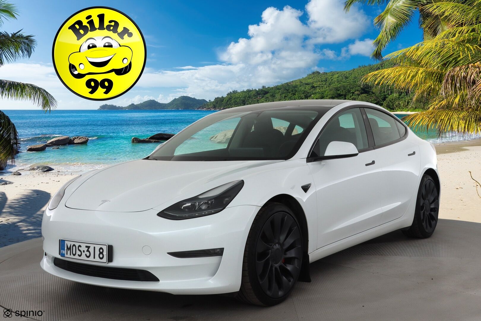 Tesla Model 3 2023 Performance * Lasikatto / ILP / ACC / Matrix-LED / P.Kamera / Muistipenkki / Premium Audio / Navi / Kaistavahti * - 1-om Suomi-auto / Akku kuntotarkastettu / Kahdet renkaat - HULLU BLACKWEEK KORKOTARJOUS 2,49%