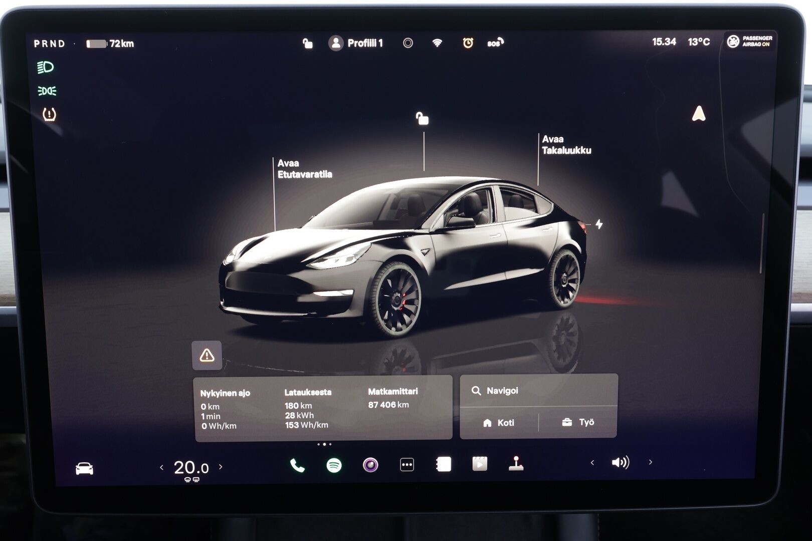 Tesla Model 3 2022 Performance * P.kamera / Premium Audio / Lasikatto / Nahat / Matrix LED / Navi / ILP * - Akku kuntotarkastettu - HULLU BLACKWEEK KORKOTARJOUS 2,49%