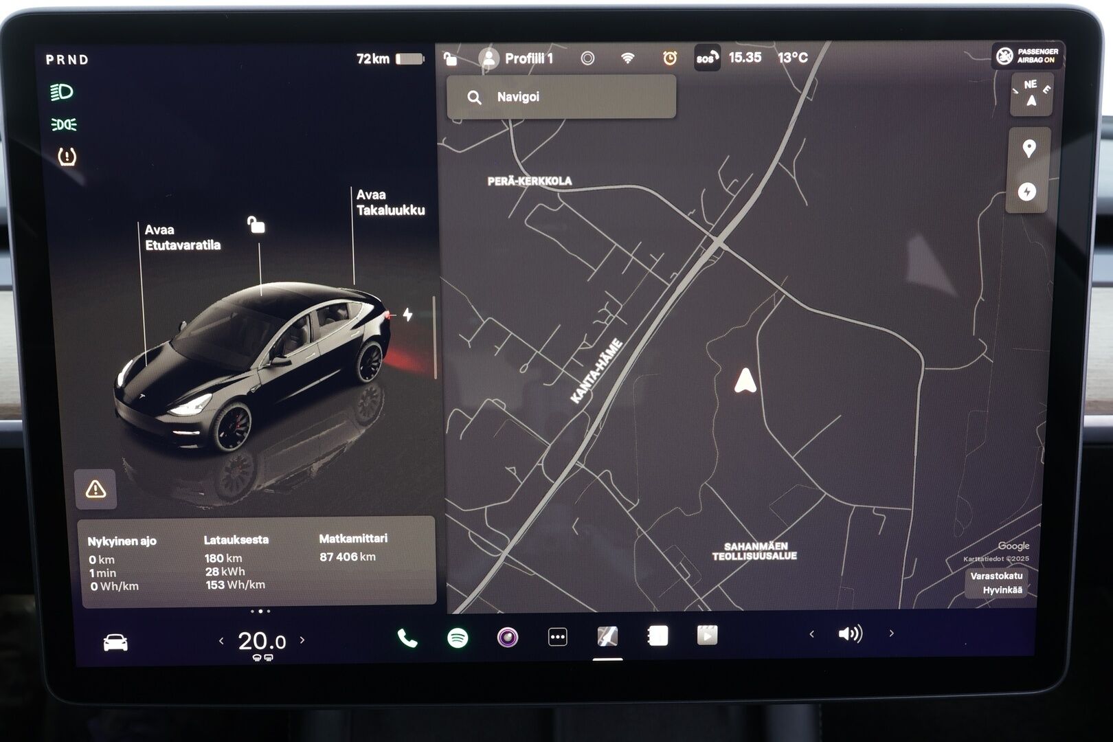 Tesla Model 3 2022 Performance * P.kamera / Premium Audio / Lasikatto / Nahat / Matrix LED / Navi / ILP * - Akku kuntotarkastettu - HULLU BLACKWEEK KORKOTARJOUS 2,49%