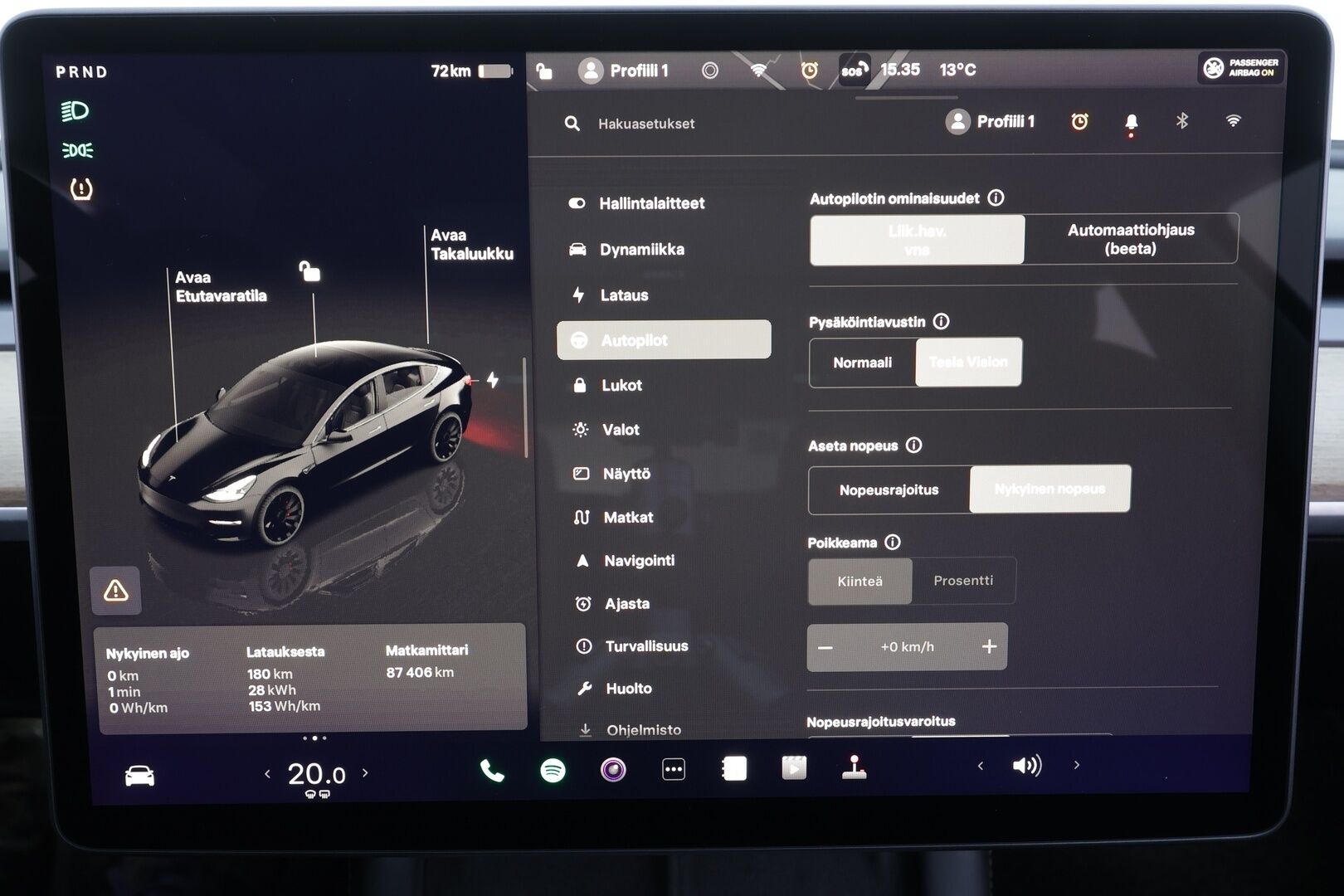 Tesla Model 3 2022 Performance * P.kamera / Premium Audio / Lasikatto / Nahat / Matrix LED / Navi / ILP * - Akku kuntotarkastettu - HULLU BLACKWEEK KORKOTARJOUS 2,49%
