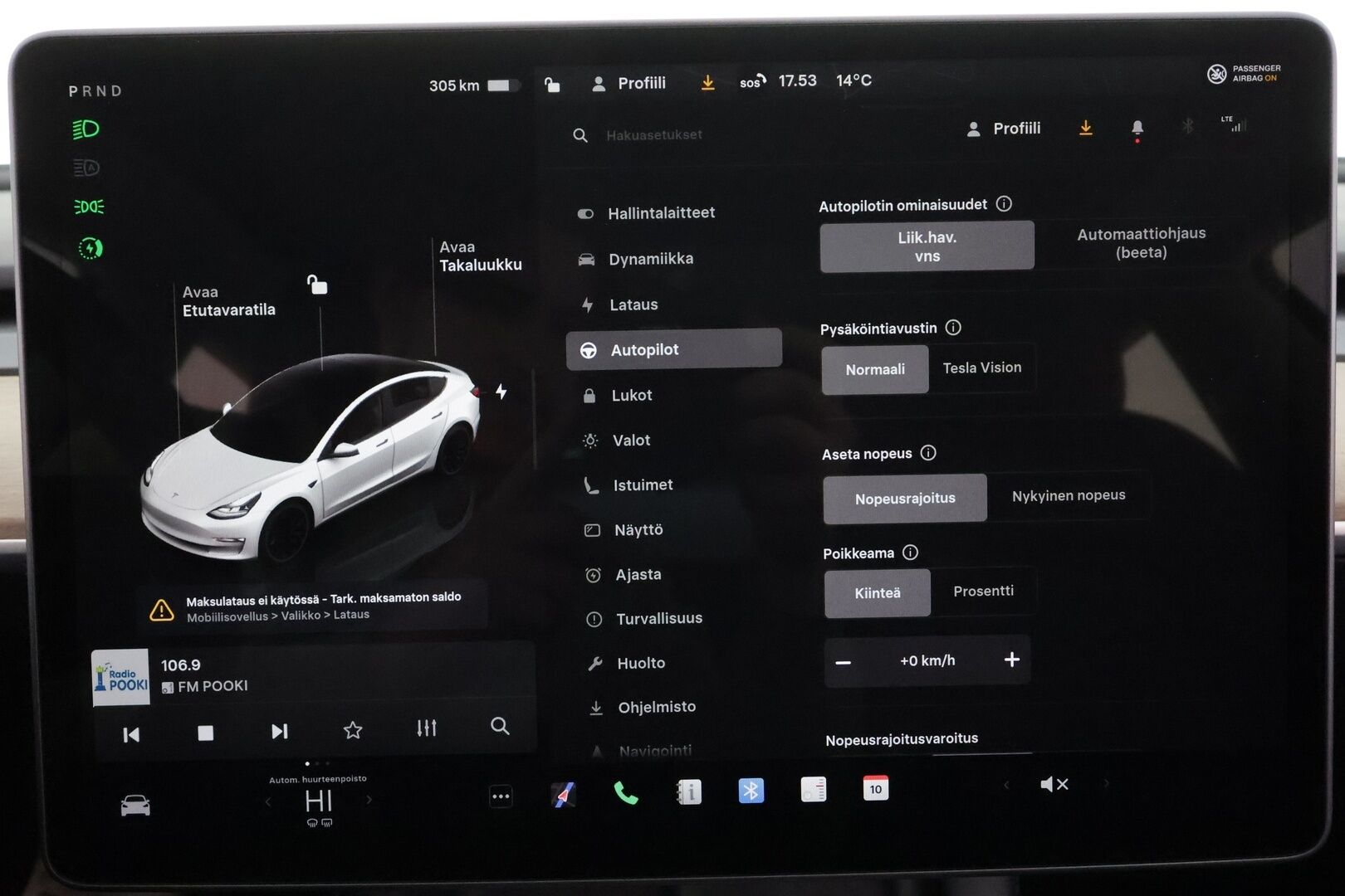 Tesla Model 3 2022 Long Range * Lasikatto / ILP / ACC / Matrix-LED / P.kamera / Muistipenkki / Premium Audio / Navi / Kaistavahti * - 2x Latauskaapelit - HULLUT BLACKWEEK JATKOT - KORKOTARJOUS 2,49%
