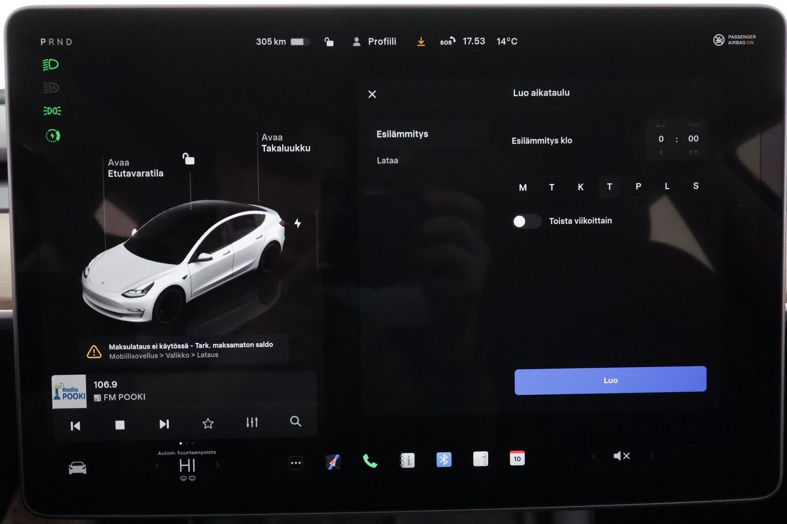 Tesla Model 3 2022 Long Range * Lasikatto / ILP / ACC / Matrix-LED / P.kamera / Muistipenkki / Premium Audio / Navi / Kaistavahti * - 2x Latauskaapelit - HULLUT BLACKWEEK JATKOT - KORKOTARJOUS 2,49%