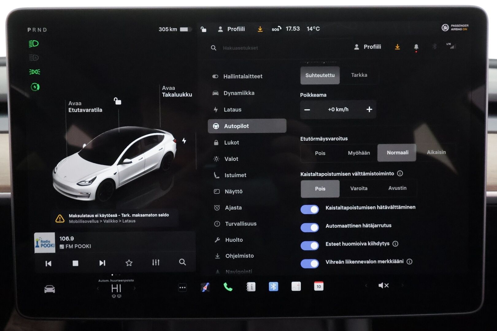 Tesla Model 3 2022 Long Range * Lasikatto / ILP / ACC / Matrix-LED / P.kamera / Muistipenkki / Premium Audio / Navi / Kaistavahti * - 2x Latauskaapelit - HULLUT BLACKWEEK JATKOT - KORKOTARJOUS 2,49%