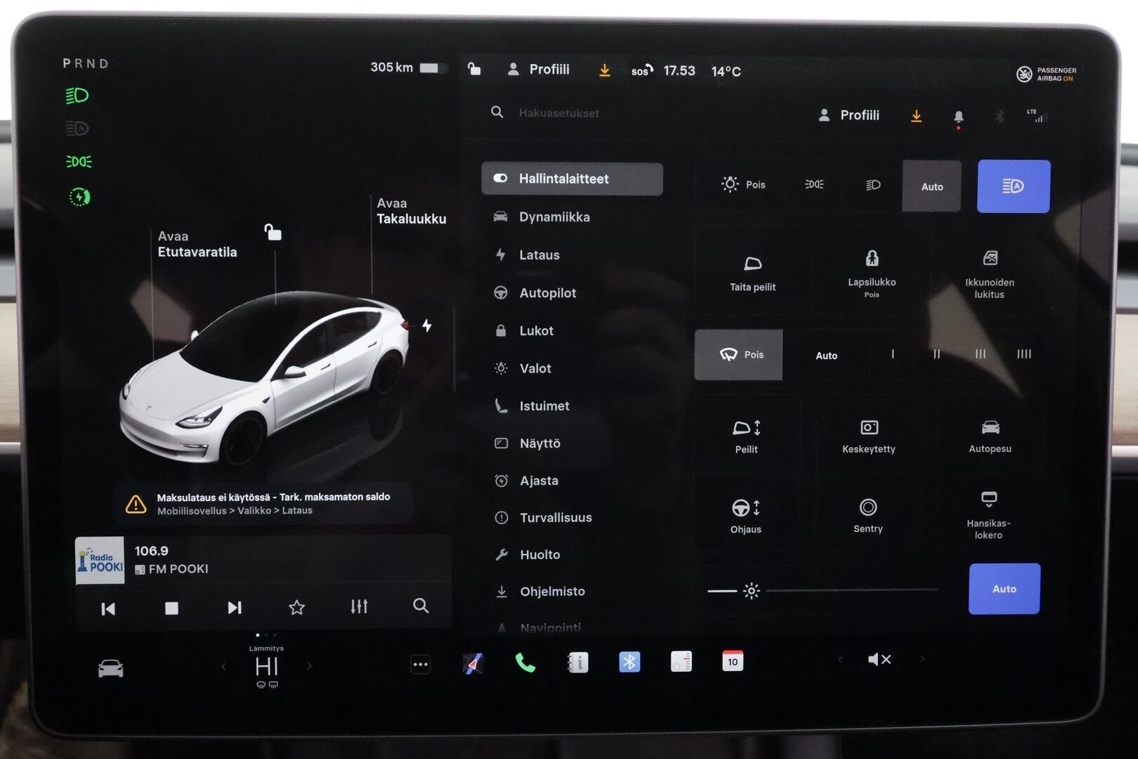 Tesla Model 3 2022 Long Range * Lasikatto / ILP / ACC / Matrix-LED / P.kamera / Muistipenkki / Premium Audio / Navi / Kaistavahti * - 2x Latauskaapelit - HULLUT BLACKWEEK JATKOT - KORKOTARJOUS 2,49%