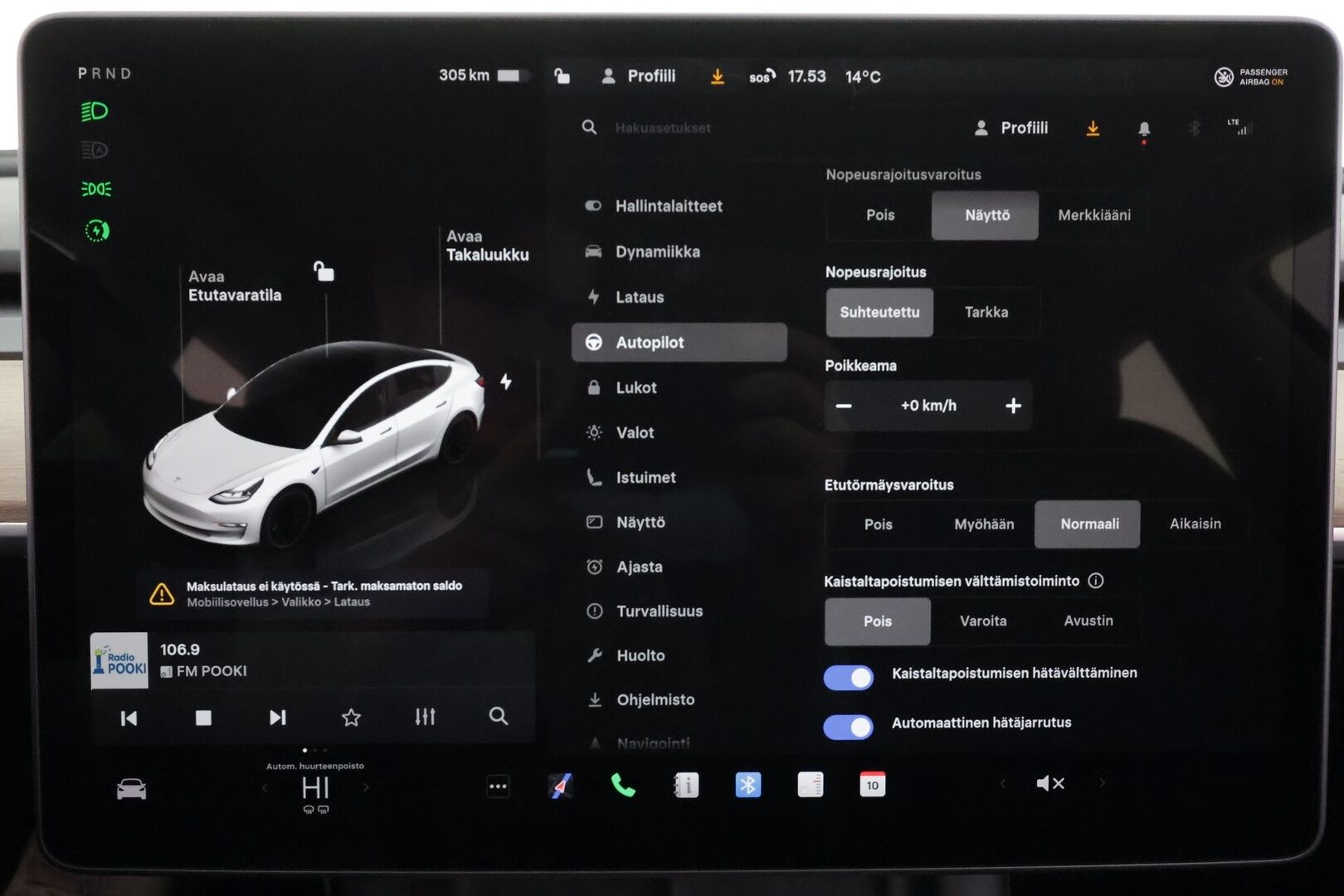 Tesla Model 3 2022 Long Range * Lasikatto / ILP / ACC / Matrix-LED / P.kamera / Muistipenkki / Premium Audio / Navi / Kaistavahti * - 2x Latauskaapelit - HULLUT BLACKWEEK JATKOT - KORKOTARJOUS 2,49%