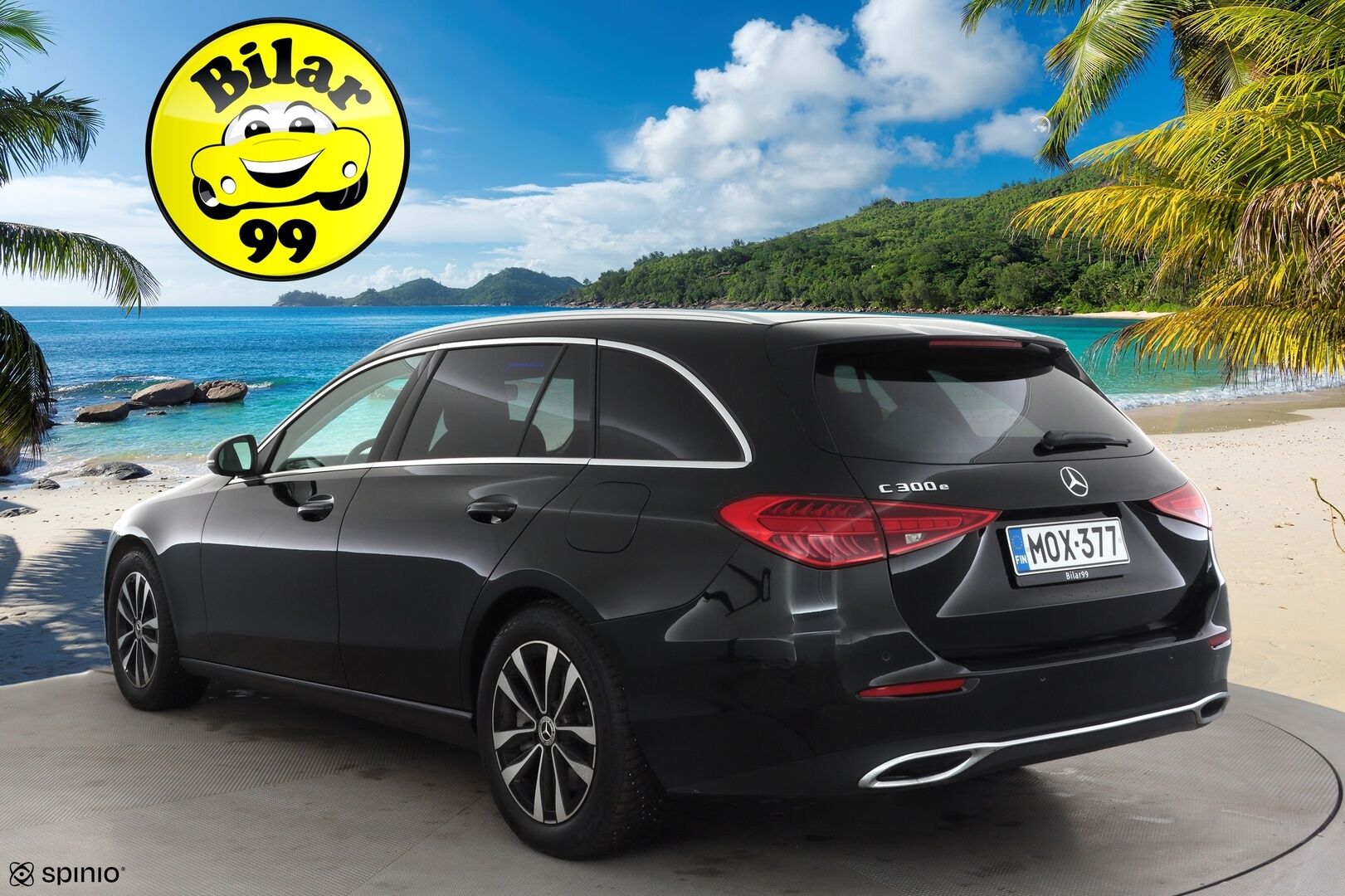 Mercedes-Benz C 2023 300 e T A Business * Distronic Pro / P.kamera / IHC / Puolinahat / Koukku / Sähköluukku / Navi * - 1.Om Suomi-auto / Kahdet renkaat aluvanteilla / Merkkihuollettu