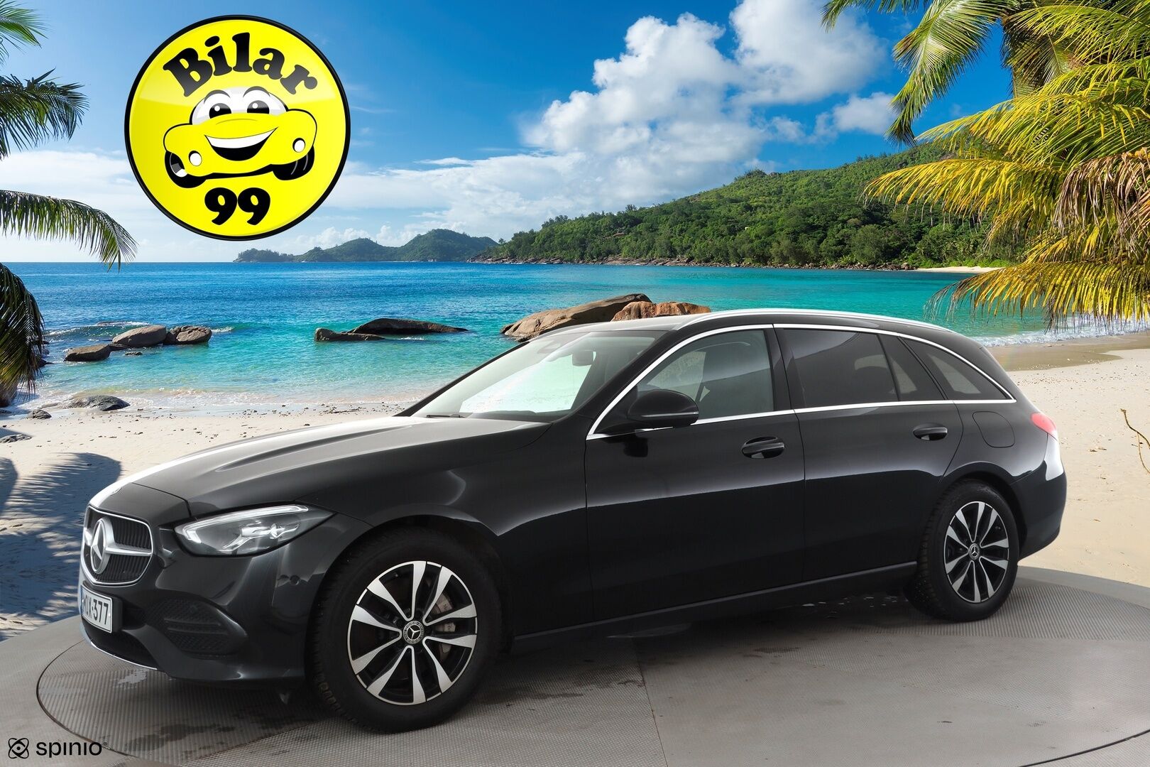 Mercedes-Benz C 2023 300 e T A Business * Distronic Pro / P.kamera / IHC / Puolinahat / Koukku / Sähköluukku / Navi * - 1.Om Suomi-auto / Kahdet renkaat aluvanteilla / Merkkihuollettu