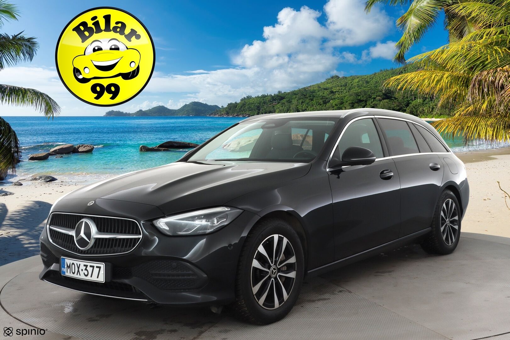 Mercedes-Benz C 2023 300 e T A Business * Distronic Pro / P.kamera / IHC / Puolinahat / Koukku / Sähköluukku / Navi * - 1.Om Suomi-auto / Kahdet renkaat aluvanteilla / Merkkihuollettu