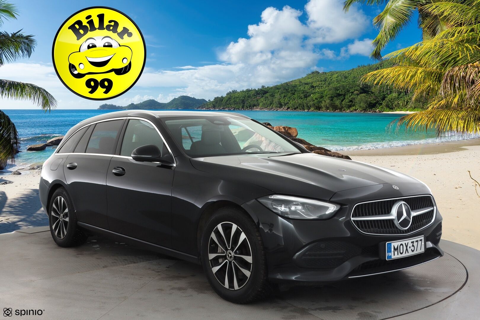 Mercedes-Benz C 2023 300 e T A Business * Distronic Pro / P.kamera / IHC / Puolinahat / Koukku / Sähköluukku / Navi * - 1.Om Suomi-auto / Kahdet renkaat aluvanteilla / Merkkihuollettu