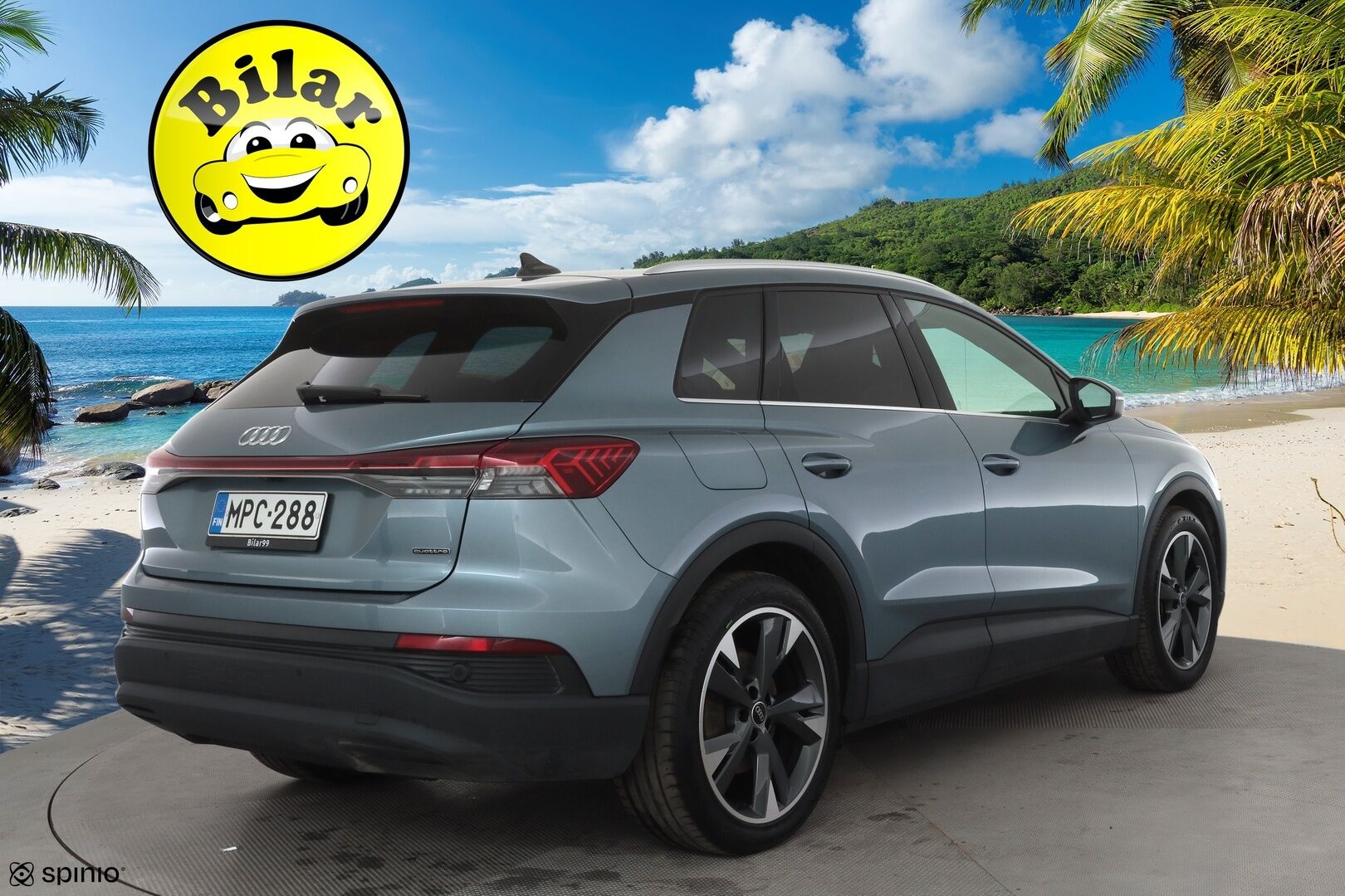Audi Q4 e-tron 2023 SUV 45 e-tron quattro - | ILP | ACC | LED | P.kamera | Sporttipenkit | Navi | Kaistavahti | Keyless | Digimittaristo | Apple&Android | 1-om Suomi-auto | 2x Latauskaapelit | Kahdet renkaat | Merkkihuollot |