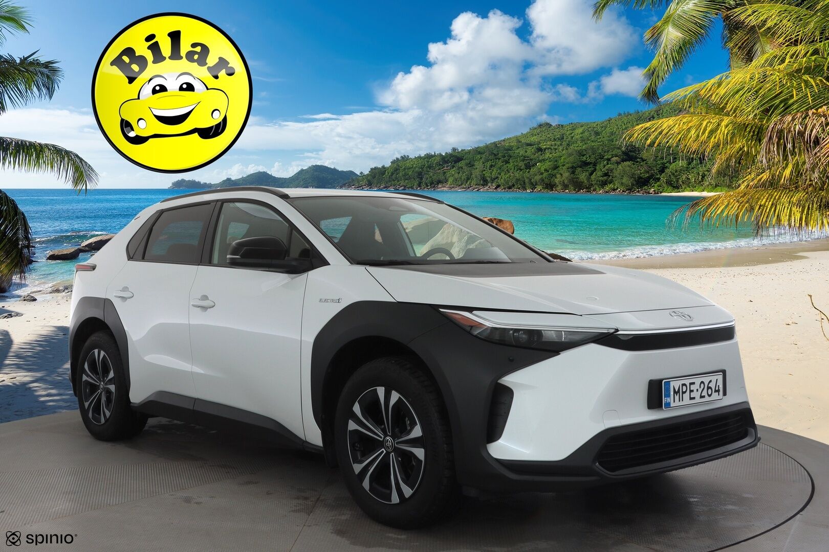 Toyota bZ4X 2023 Active AWD - | ACC | ILP | Koukku | P.kamera | Keyless | Kaista-avustin | Lämm. ratti | Lämm. tuulilasi | Navi | Apple & Android | Merkkihuollot | 2x renkaat aluin |