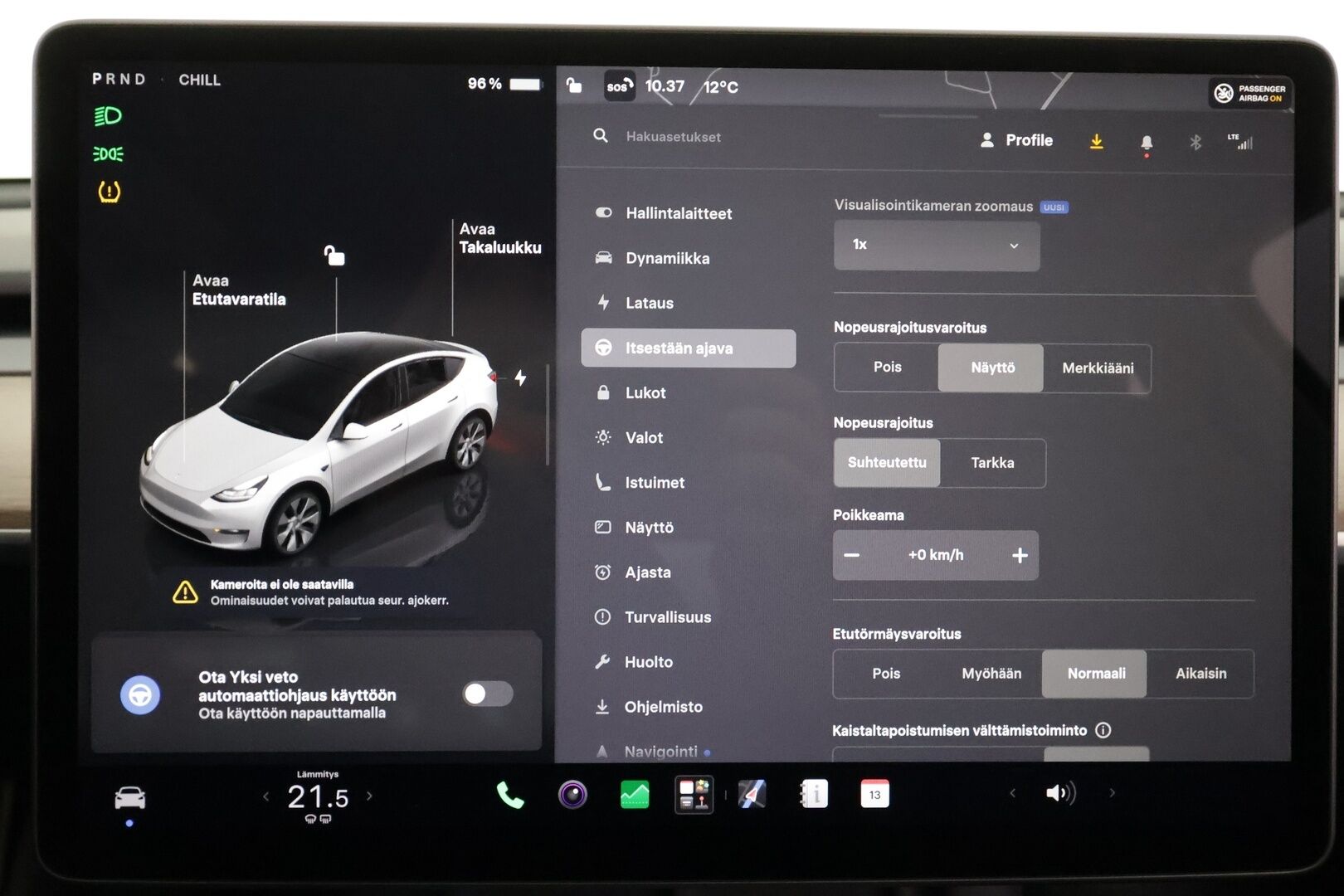 Tesla Model Y 2024 RWD - | ACC | ILP | Koukku | Ryzen | Matrix-LED | Premium Audio | Lasikatto | Sähkönahat | Muistipenkki | P.kamera | 2x renkaat aluin | 1-om suomiauto | 