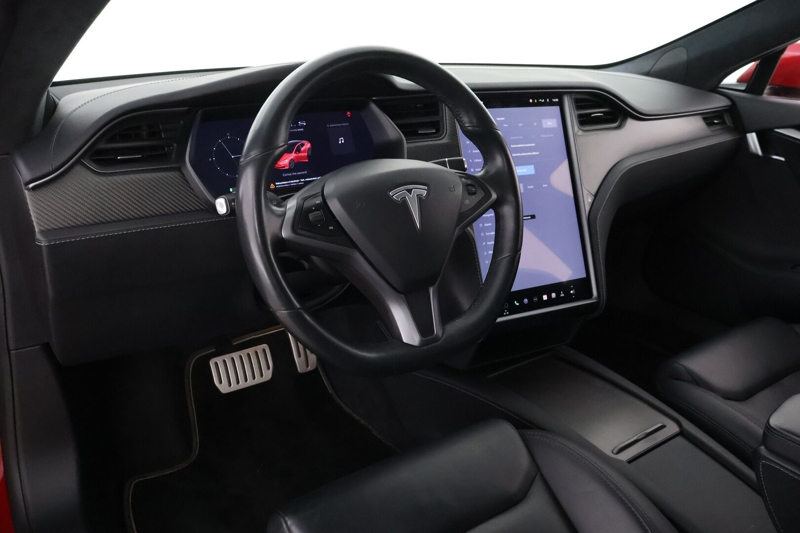Tesla Model S 2020 Dual Motor Performance Ludicrous Raven - 3,99 % KORKOTARJOUS TÄHÄN AUTOON - FSD / CCS / Musta Nahkasisusta / Premium Audio / Ilma-alusta / Lasikatto / Carbon paketti / 2x renkaat vanteilla / Juuri saapunut!