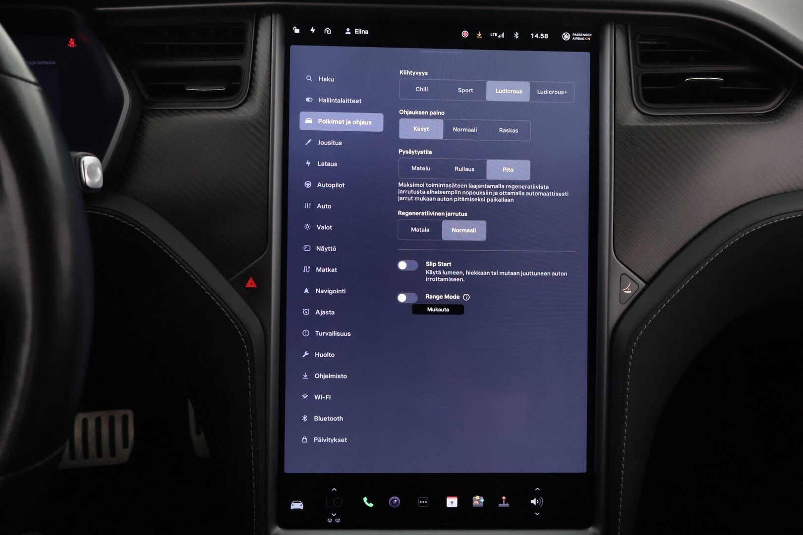 Tesla Model S 2020 Dual Motor Performance Ludicrous Raven - 3,99 % KORKOTARJOUS TÄHÄN AUTOON - FSD / CCS / Musta Nahkasisusta / Premium Audio / Ilma-alusta / Lasikatto / Carbon paketti / 2x renkaat vanteilla / Juuri saapunut!