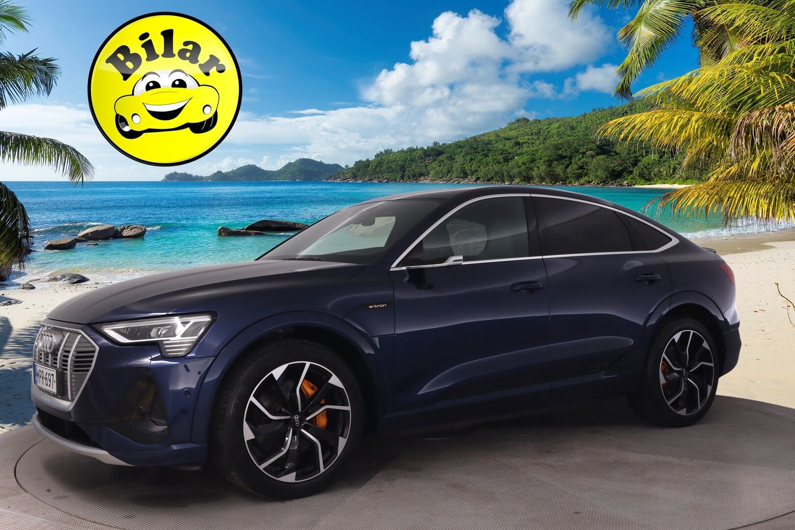Audi e-tron 2020 Sportback S line 50 quattro - ACC | Matrix LED | HUD | Panorama | Navarra Blue | Bang&Olufsen | Timanttitikatut Nahkaistuimet | S-Line | 360 | Vetokoukku | Virtuaaliset ulkopeilit | SoH 92,7% | 2x renkaat&aluvantein