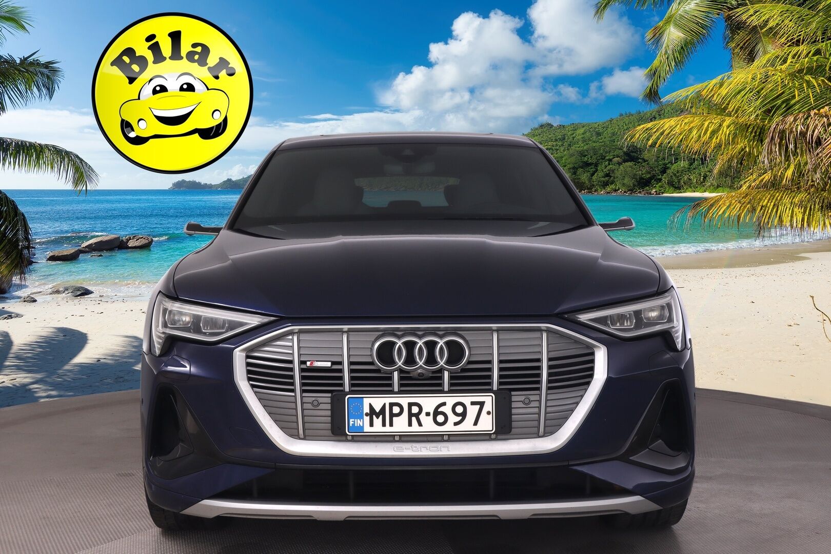 Audi e-tron 2020 Sportback S line 50 quattro - ACC | Matrix LED | HUD | Panorama | Navarra Blue | Bang&Olufsen | Timanttitikatut Nahkaistuimet | S-Line | 360 | Vetokoukku | Virtuaaliset ulkopeilit | SoH 92,7% | 2x renkaat&aluvantein