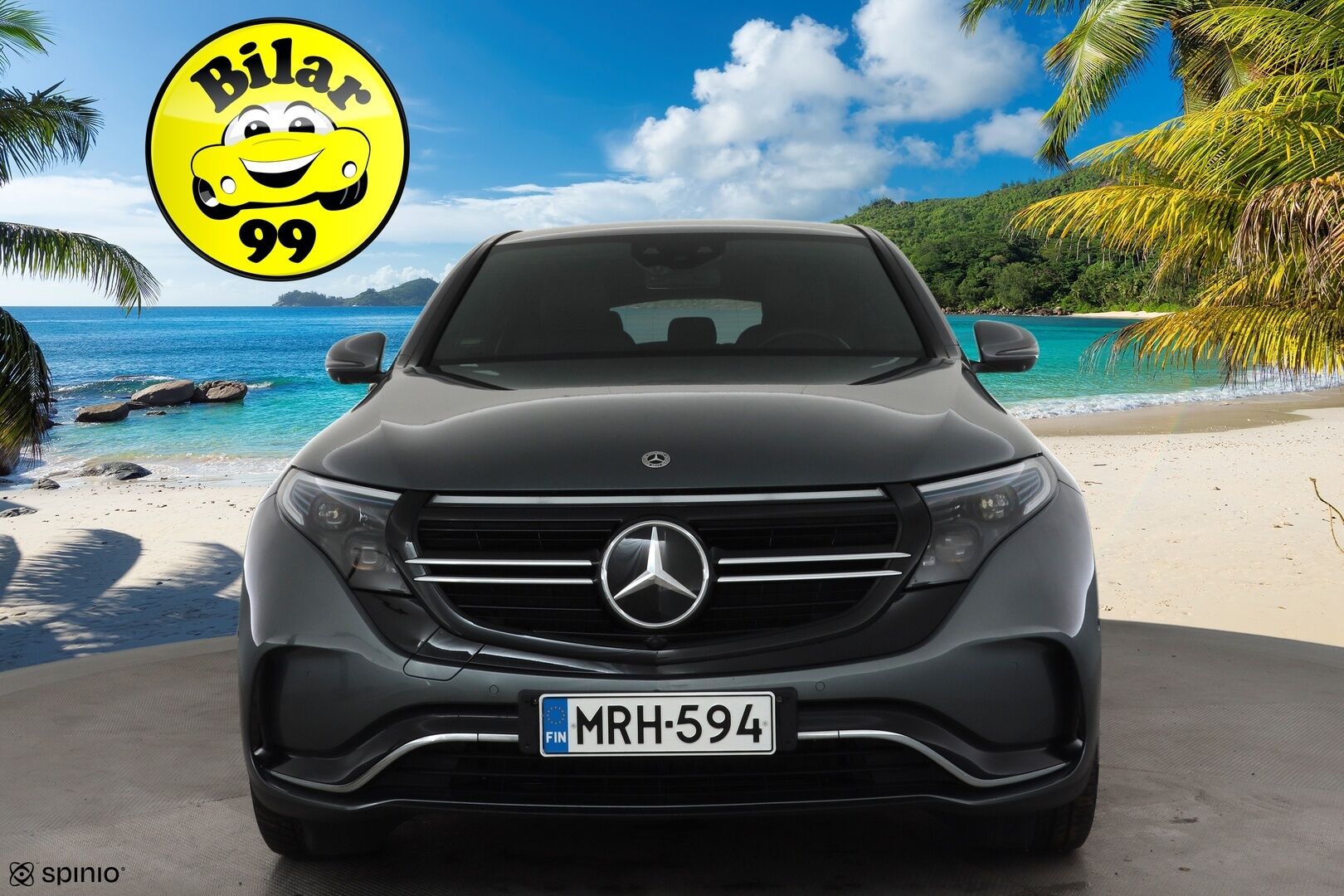 Mercedes-Benz EQC 2023 400 4MATIC Business AMG * Distronic+ / HUD / 360° / Koukku / Muistipenkit / Midline / Lasikattoluukku / Navi / KeylessGo * - Akku kuntotarkastettu SOH 98,2 % / Kahdet renkaat aluvanteilla / Merkkihuollettu