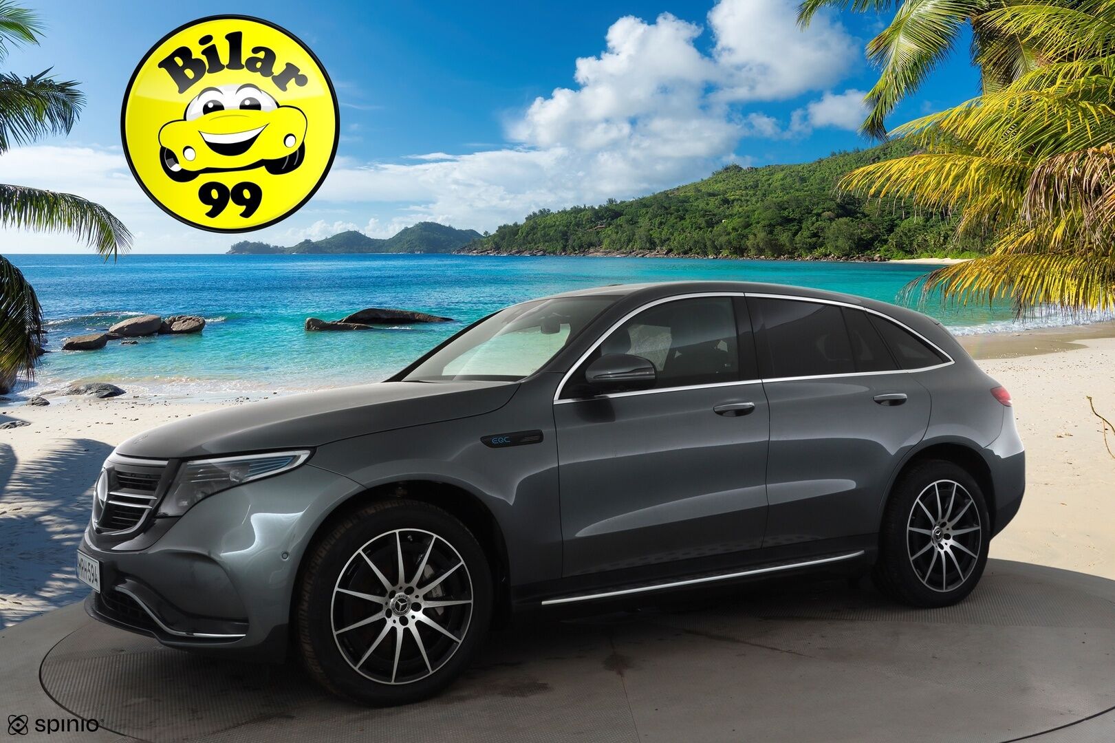 Mercedes-Benz EQC 2023 400 4MATIC Business AMG * Distronic+ / HUD / 360° / Koukku / Muistipenkit / Midline / Lasikattoluukku / Navi / KeylessGo * - Akku kuntotarkastettu SOH 98,2 % / Kahdet renkaat aluvanteilla / Merkkihuollettu