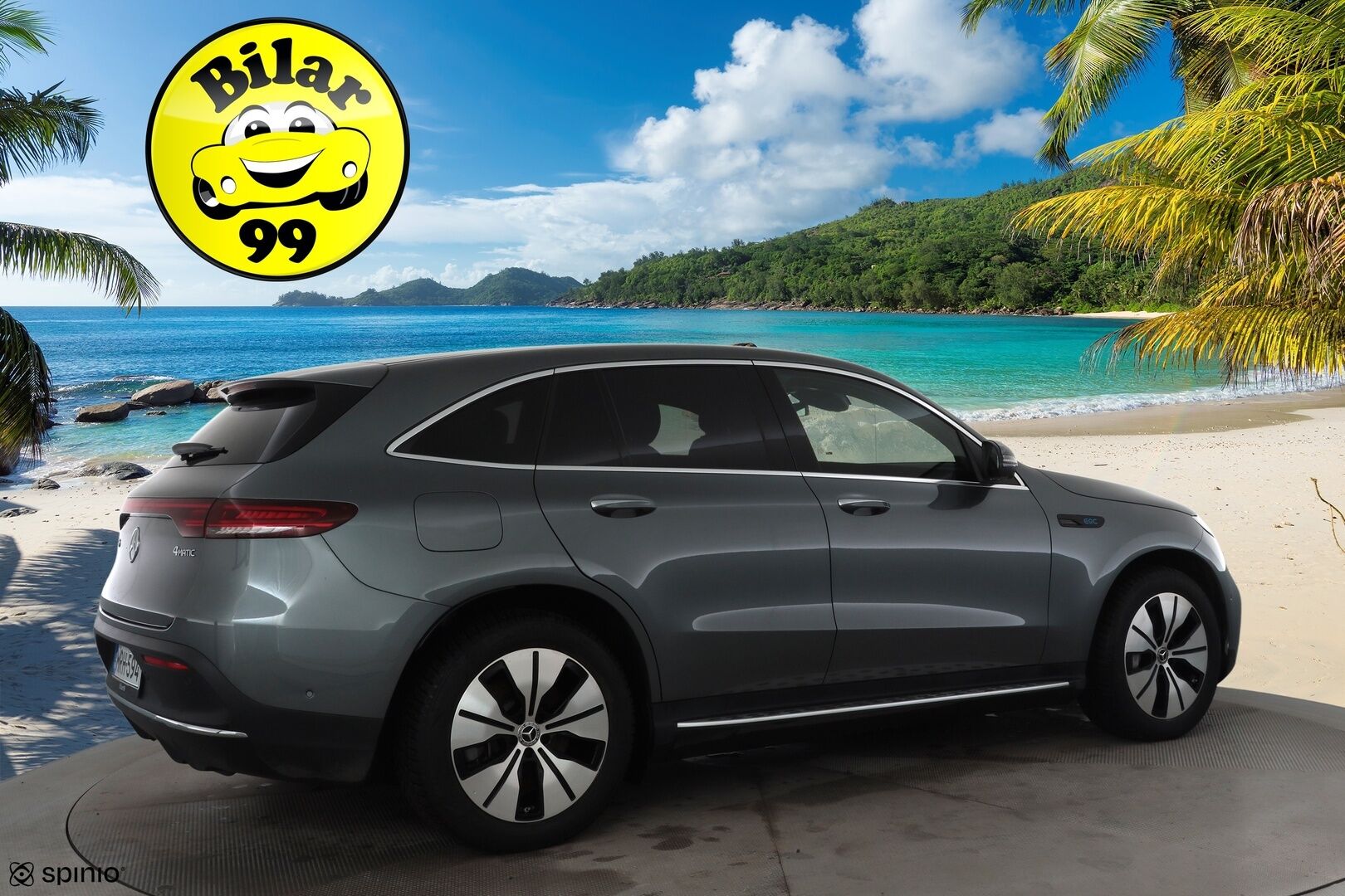 Mercedes-Benz EQC 2023 400 4MATIC Business AMG * Distronic+ / HUD / 360° / Koukku / Muistipenkit / Midline / Lasikattoluukku / Navi / KeylessGo * - Akku kuntotarkastettu SOH 98,2 % / Kahdet renkaat aluvanteilla / Merkkihuollettu