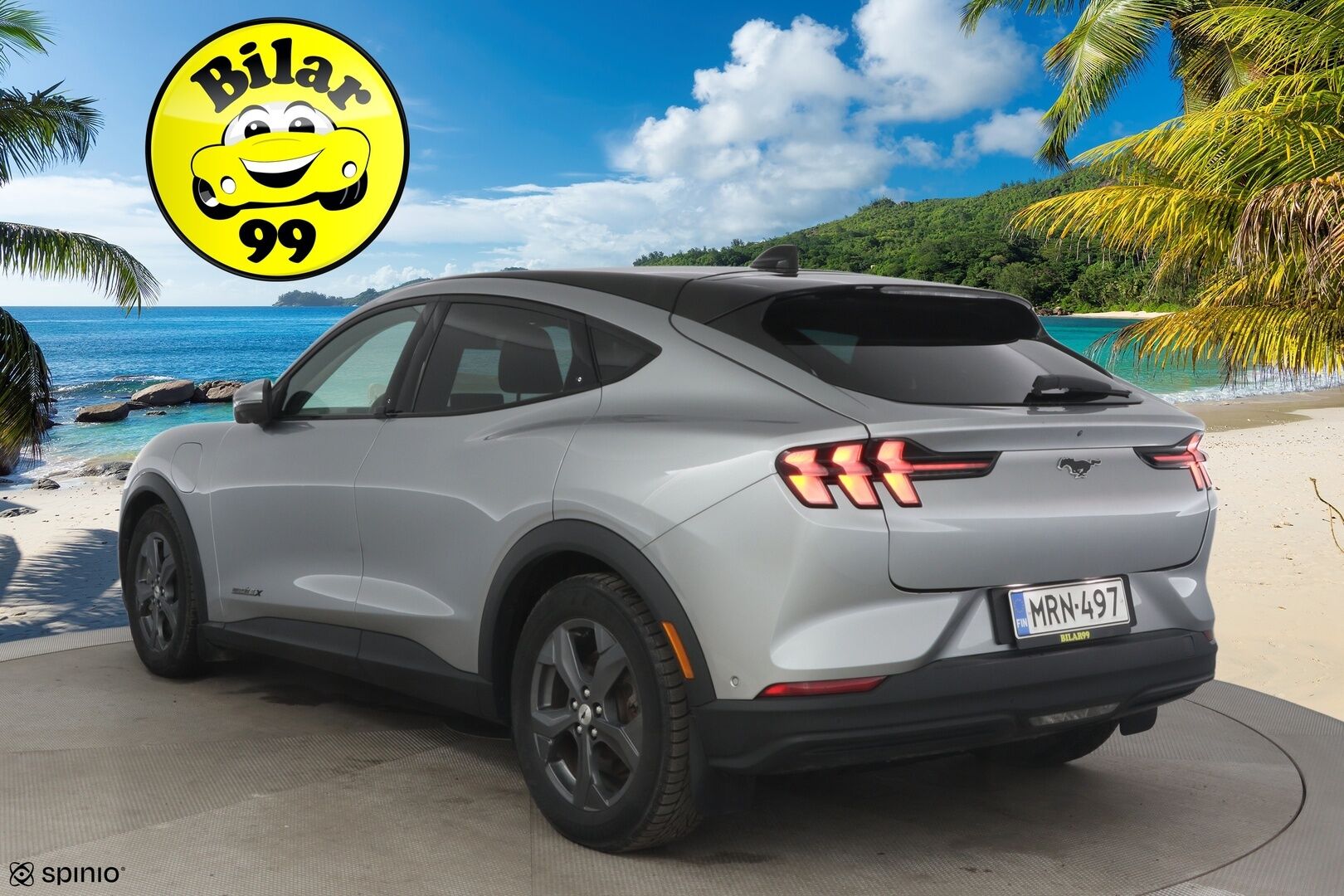 Ford Mustang Mach-E 2021 98kWh 285hv A1 RWD 5-ovinen * B&O / 360-kamera / Panorama / ACC / Keyless / Muistipenkki / Sähköluukku * - 2x Vanteet & Renkaat / Merkkihuollettu / SoH 93,6%