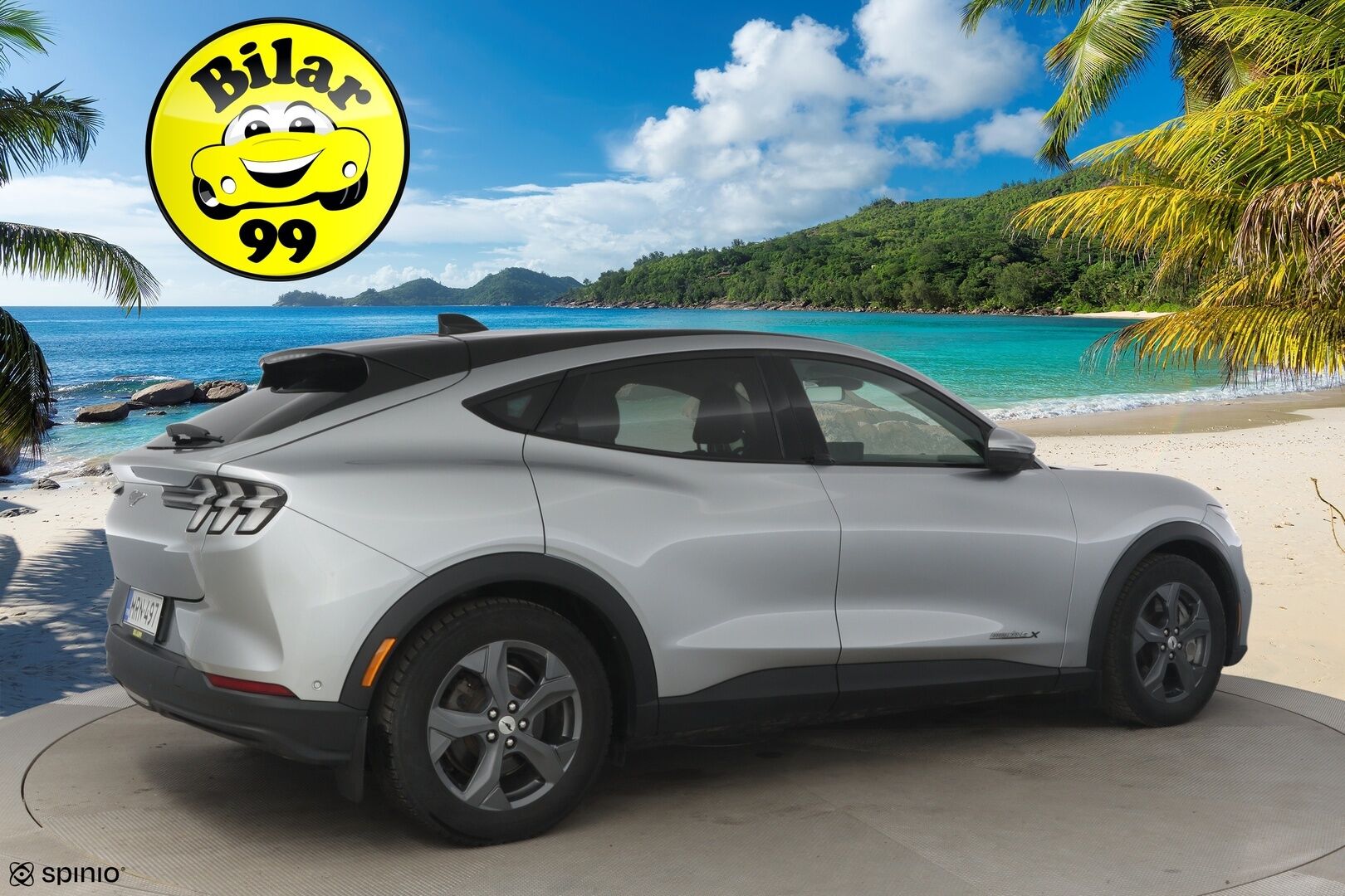 Ford Mustang Mach-E 2021 98kWh 285hv A1 RWD 5-ovinen * B&O / 360-kamera / Panorama / ACC / Keyless / Muistipenkki / Sähköluukku * - 2x Vanteet & Renkaat / Merkkihuollettu / SoH 93,6%