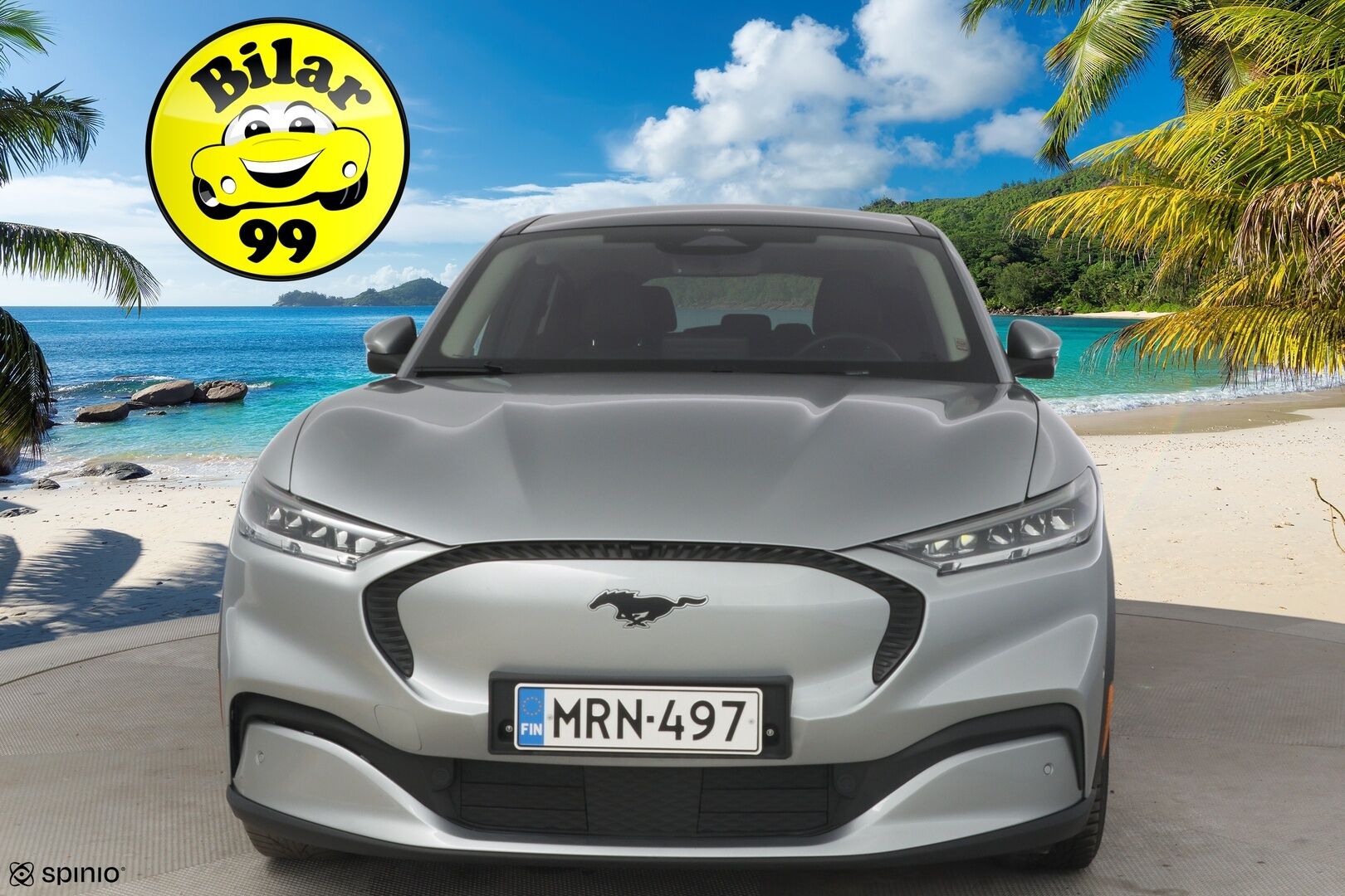 Ford Mustang Mach-E 2021 98kWh 285hv A1 RWD 5-ovinen * B&O / 360-kamera / Panorama / ACC / Keyless / Muistipenkki / Sähköluukku * - 2x Vanteet & Renkaat / Merkkihuollettu / SoH 93,6%